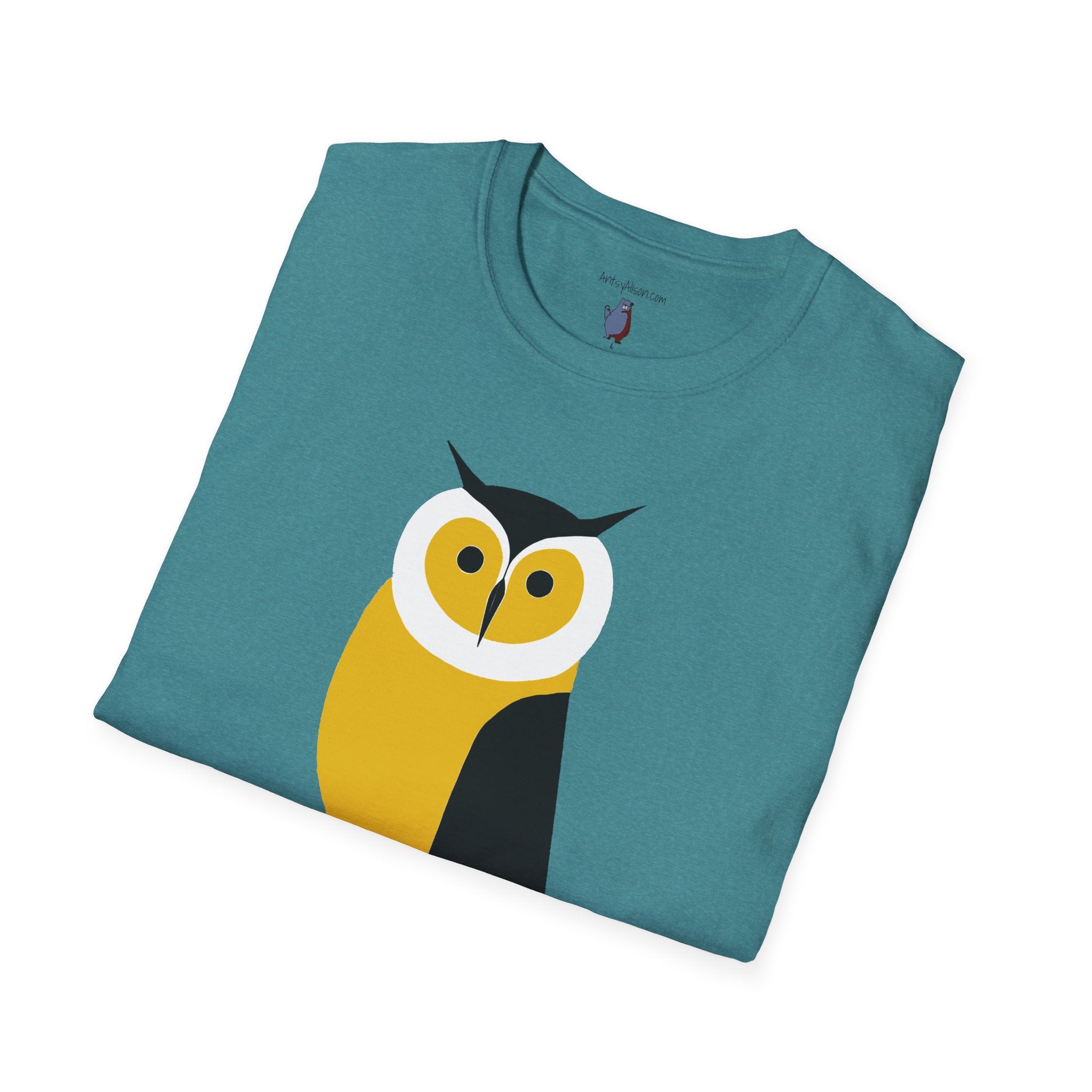Long Legged Owl Graphic Art - 100% Cotton T-Shirt