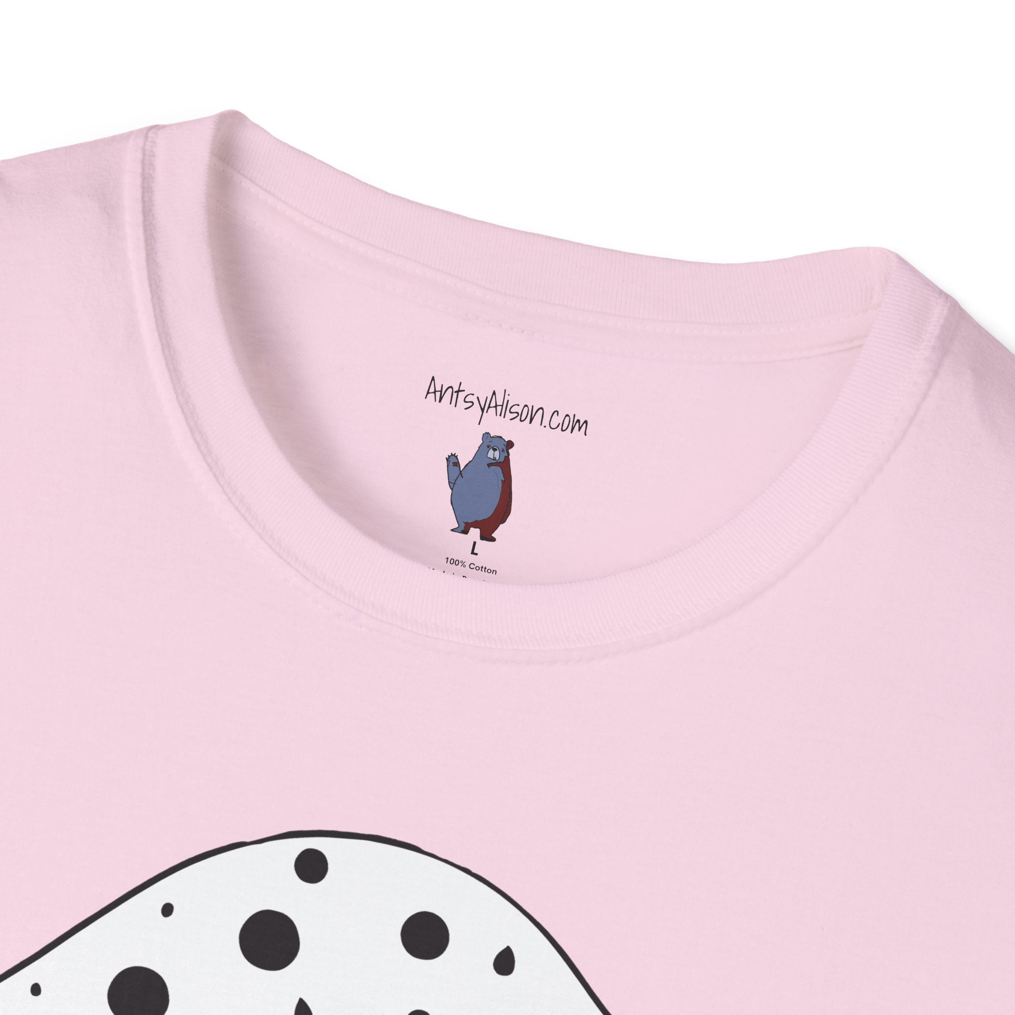 Black and White Mushroom Graphic Art Tee - 100% Cotton T-Shirt