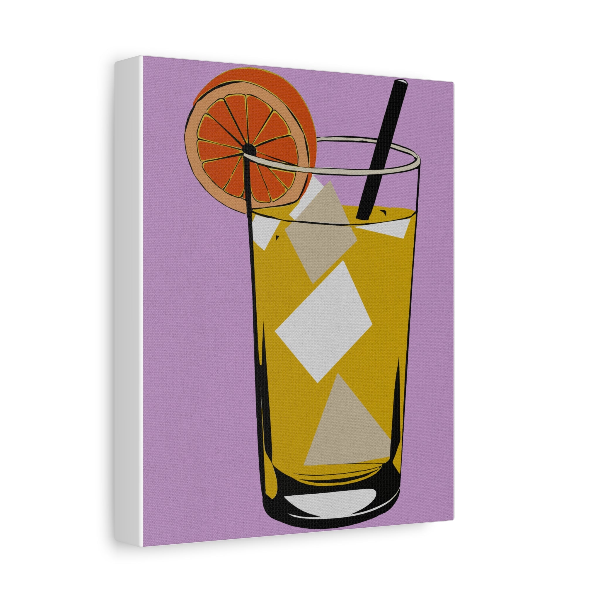 Comfort Food Pop Art Print - Lemonade - Matte Canvas, Stretched, 1.25"