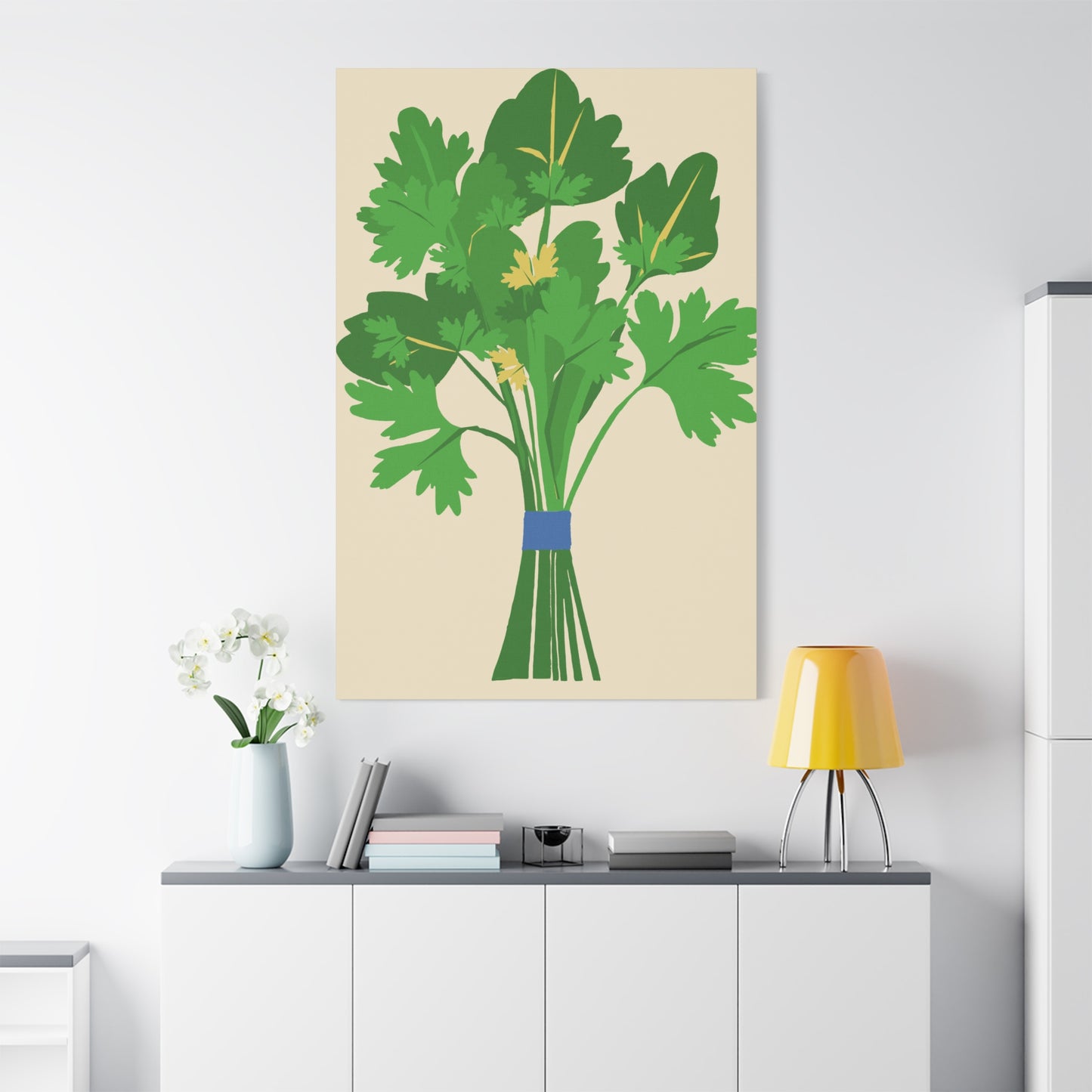 Vibrant Modern Bundle of Parsley Art Print - Matte Canvas, Stretched, 1.25"