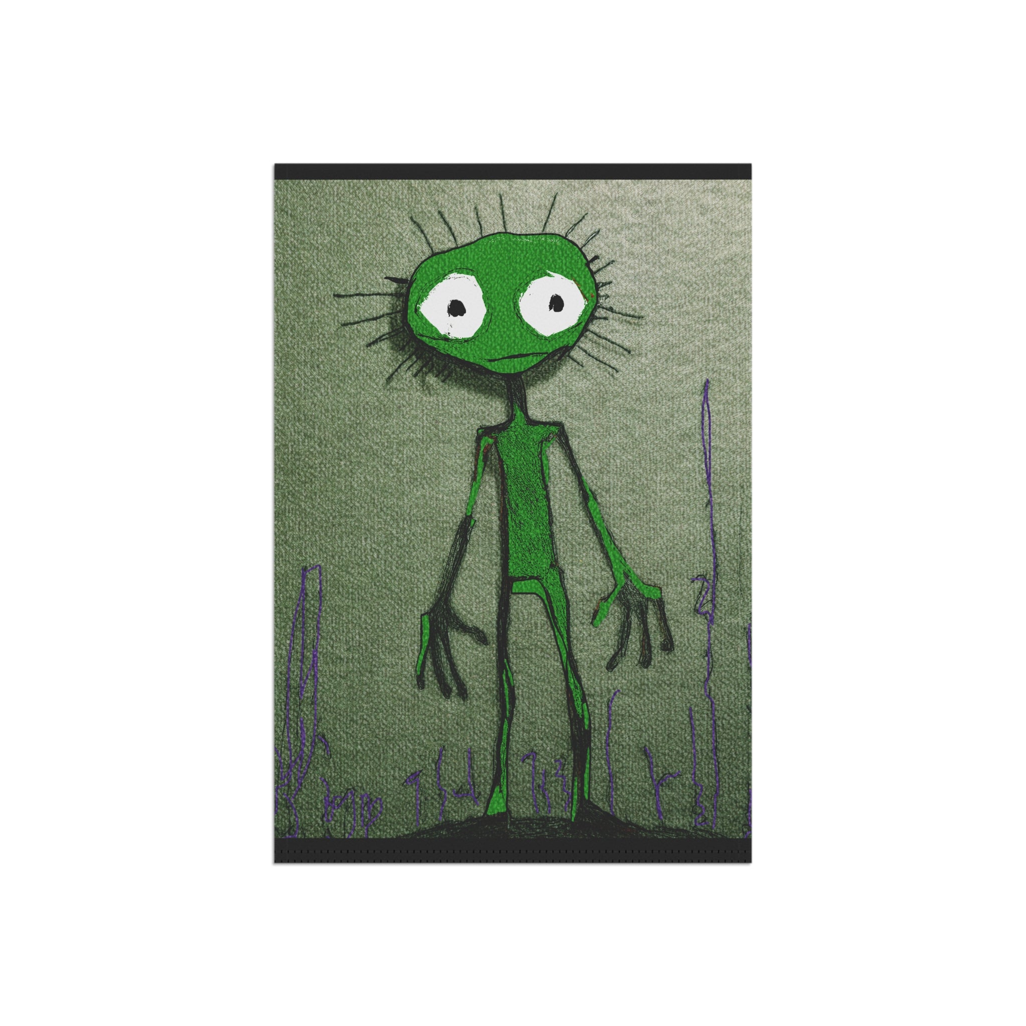 Halloween Seasonal Midwest Mod Green Creature Monster Pop Art Whimsical Yard Decoration, Unique Home & Garden Decor, Outdoor Signs, Fun Garden Art