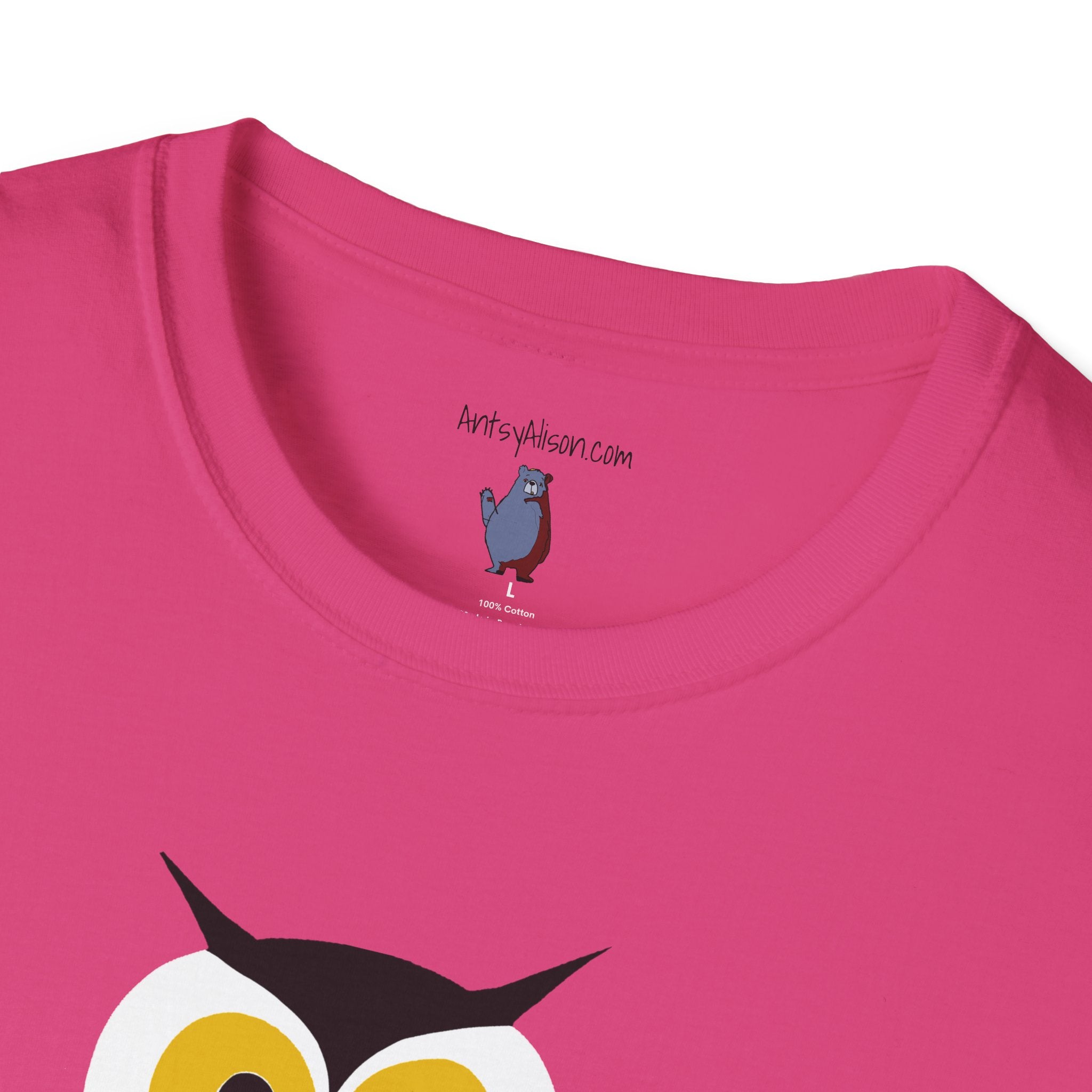 Long Legged Owl Graphic Art - 100% Cotton T-Shirt