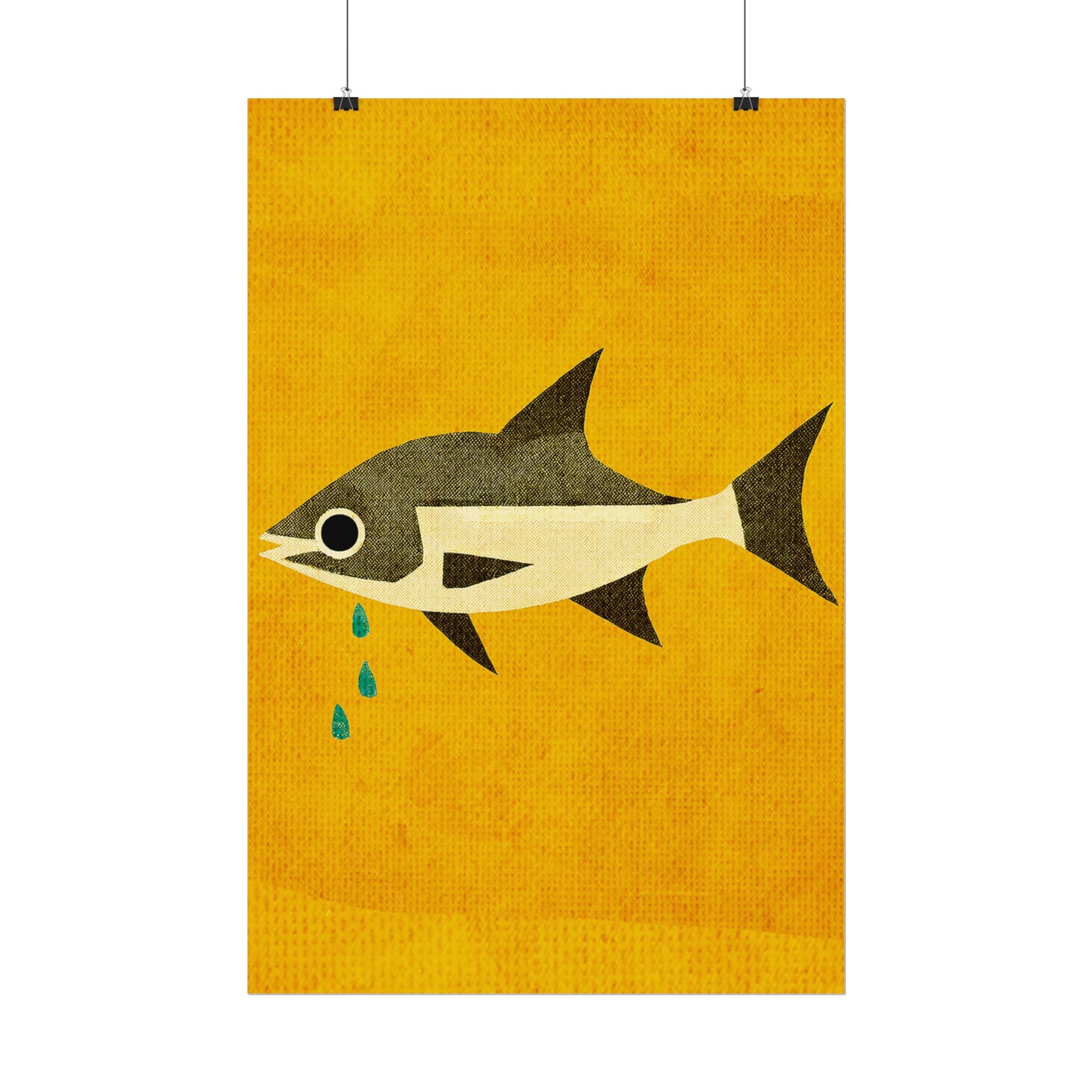 Don't Cry Mod Abstract Fish Art Print Rolled Poster | Wall Art, Midwest Mod, Fish, Fishing