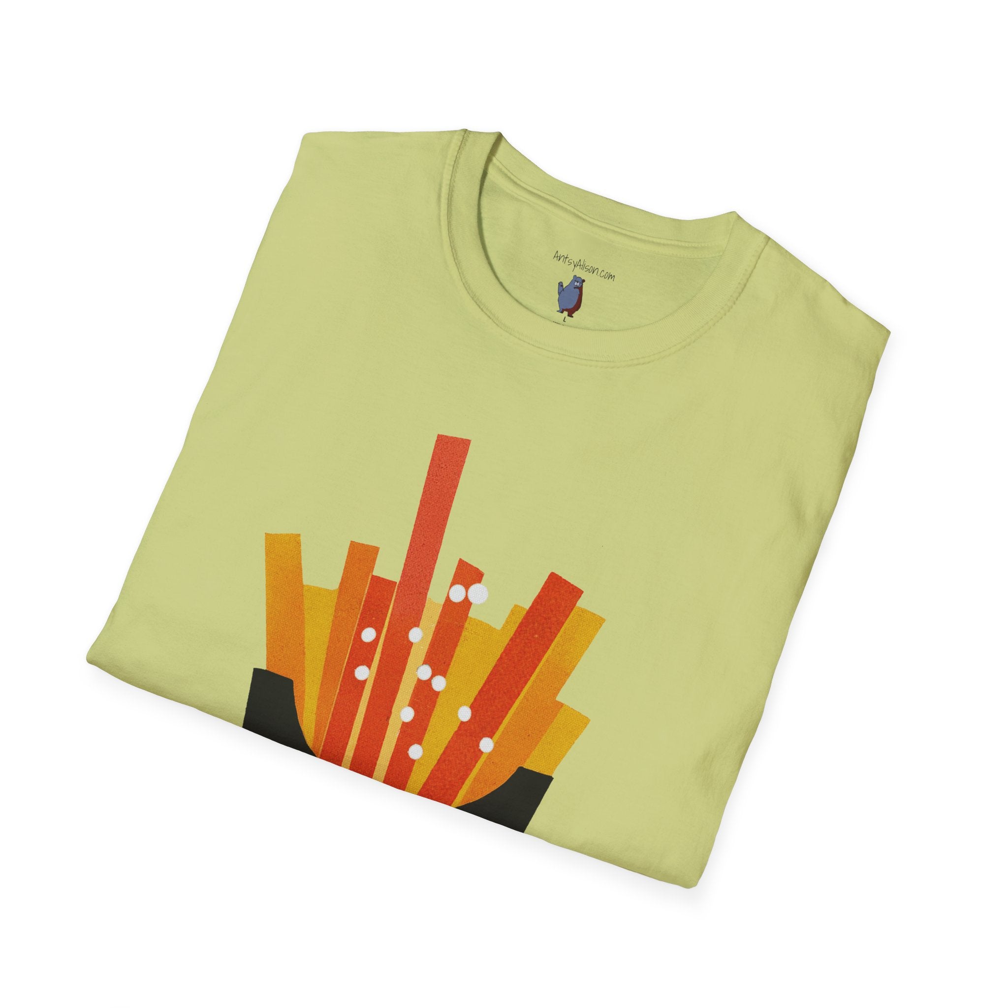 French Fry Fries Graphic Art Tee - 100% Cotton T-Shirt