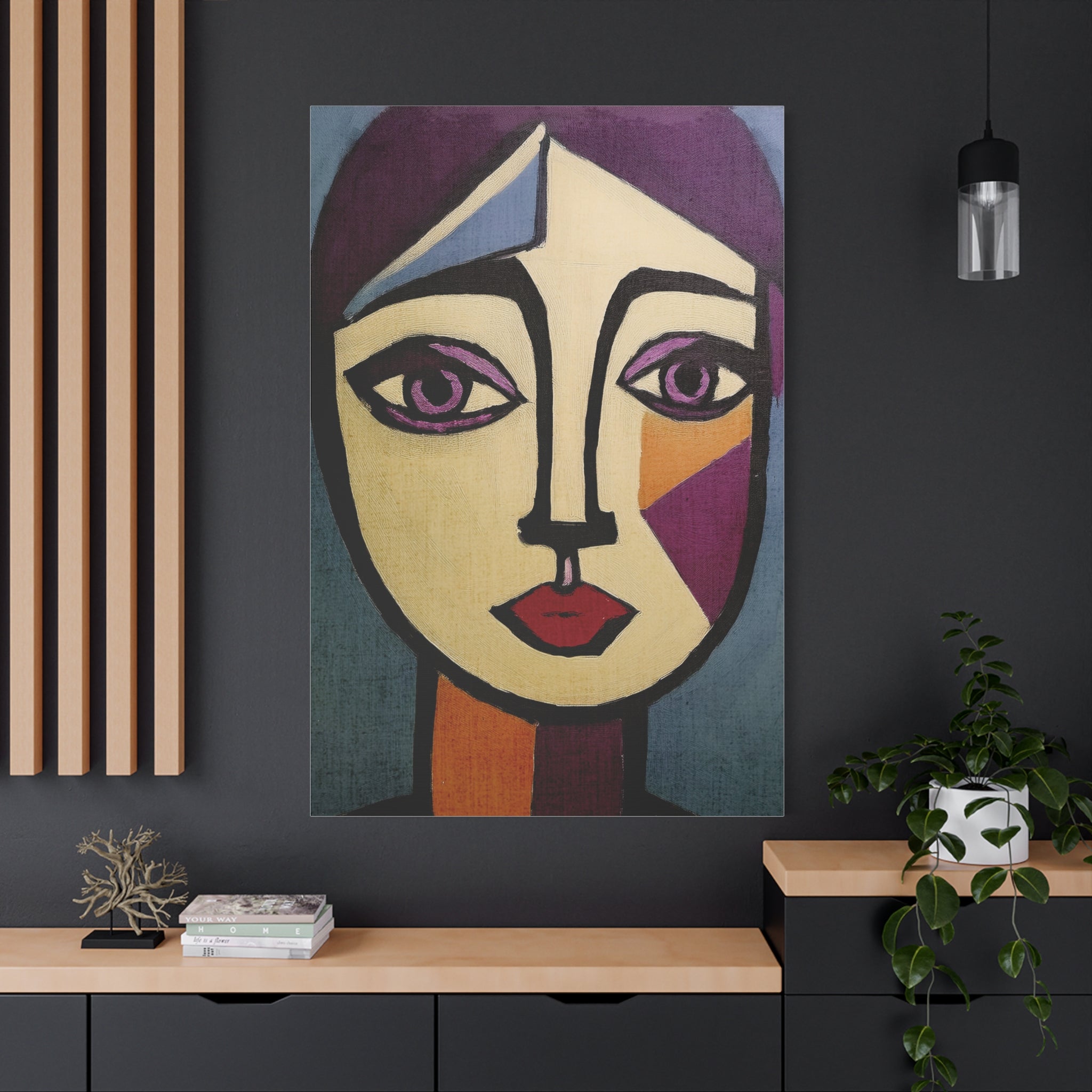 Abstract Moody Woman Portrait Art Print - Matte Canvas, Stretched, 1.25"