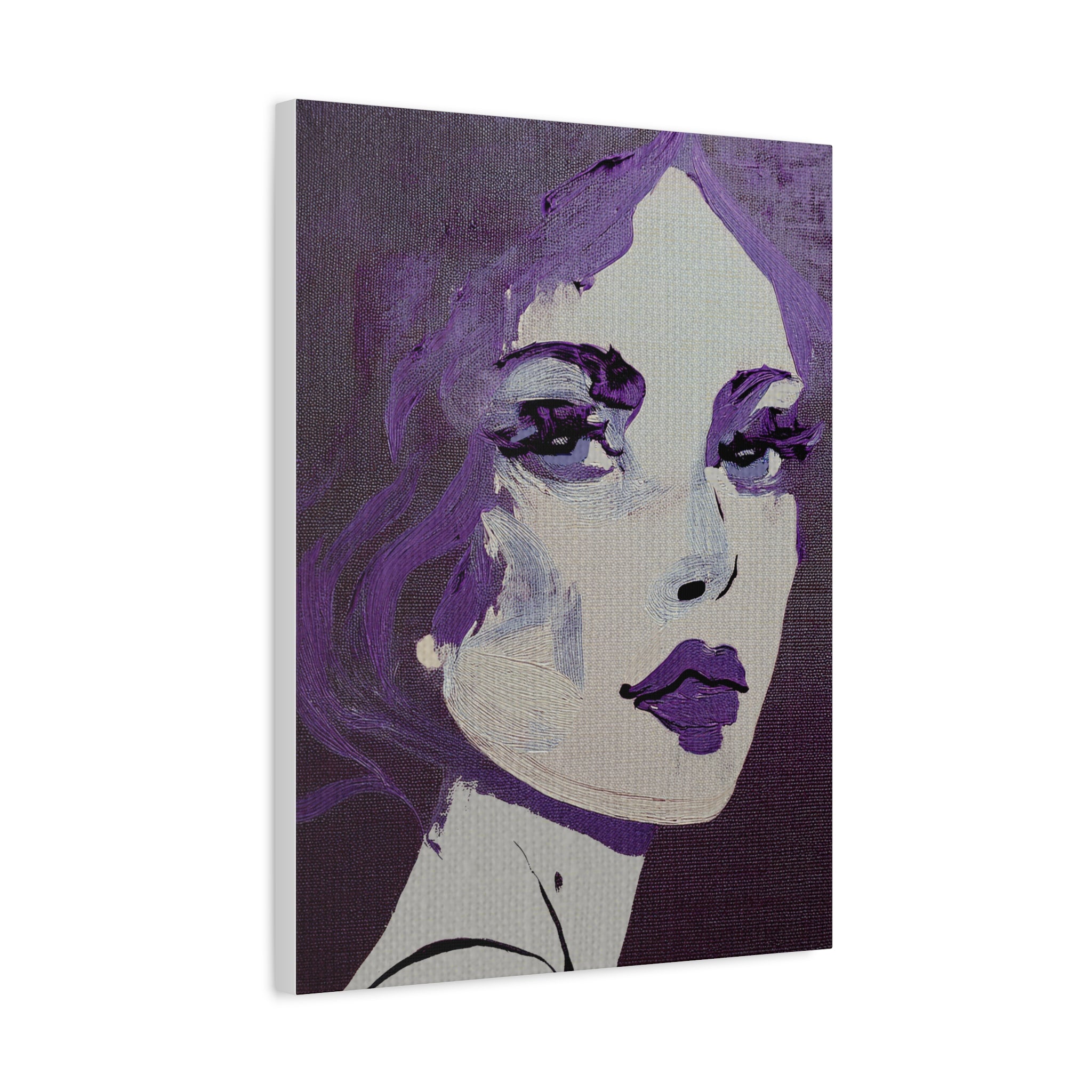 Abstract Woman Portrait Date Night Art Print - Matte Canvas, Stretched, 1.25"
