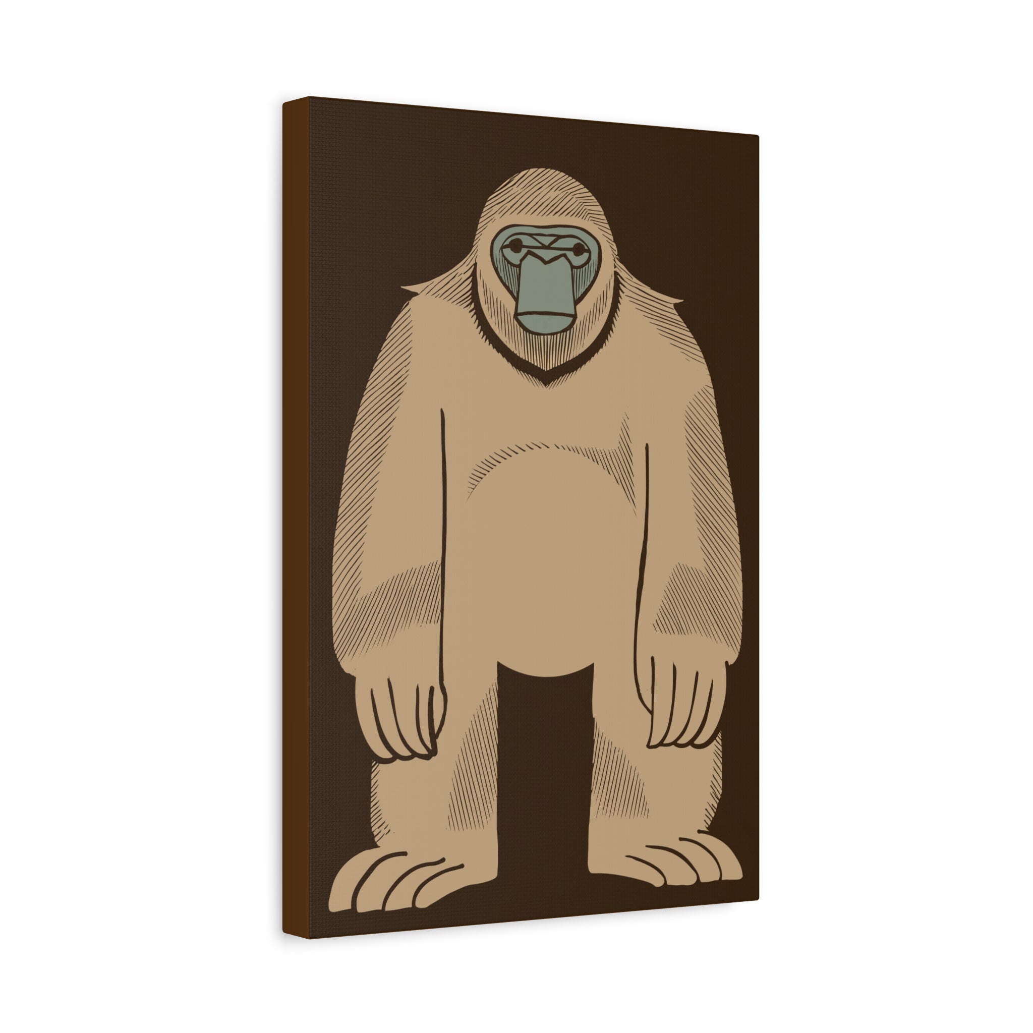 Big Scary Yeti Art Print  - Matte Canvas, Stretched, 1.25"