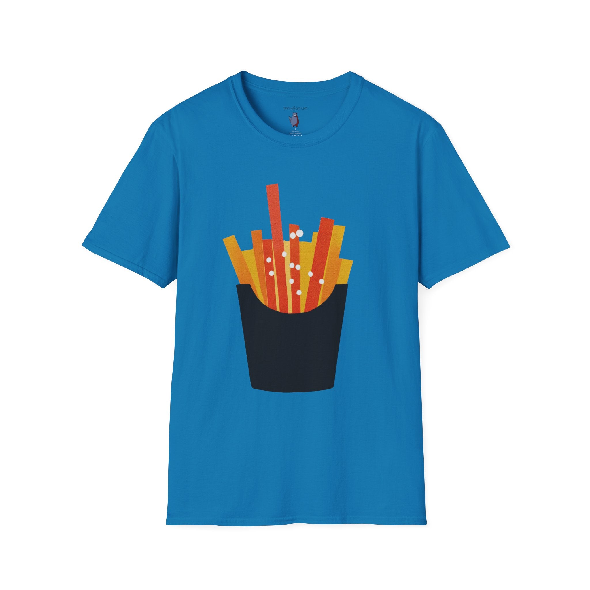 French Fry Fries Graphic Art Tee - 100% Cotton T-Shirt