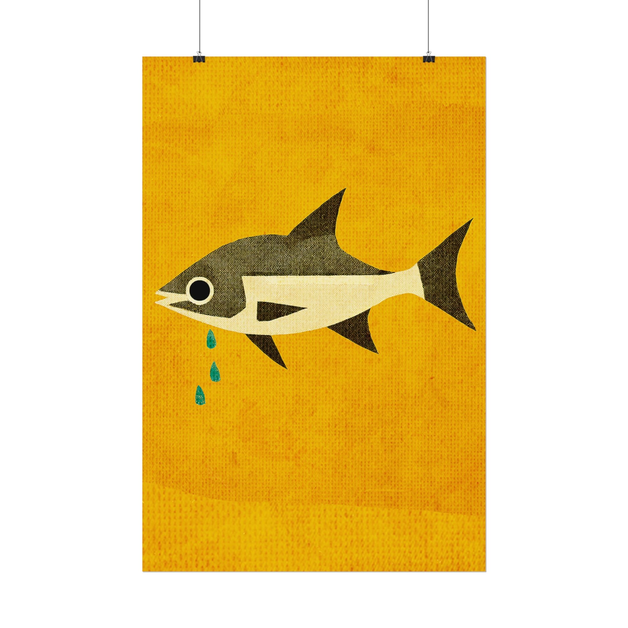 Don't Cry Mod Abstract Fish Art Print Rolled Poster | Wall Art, Midwest Mod, Fish, Fishing