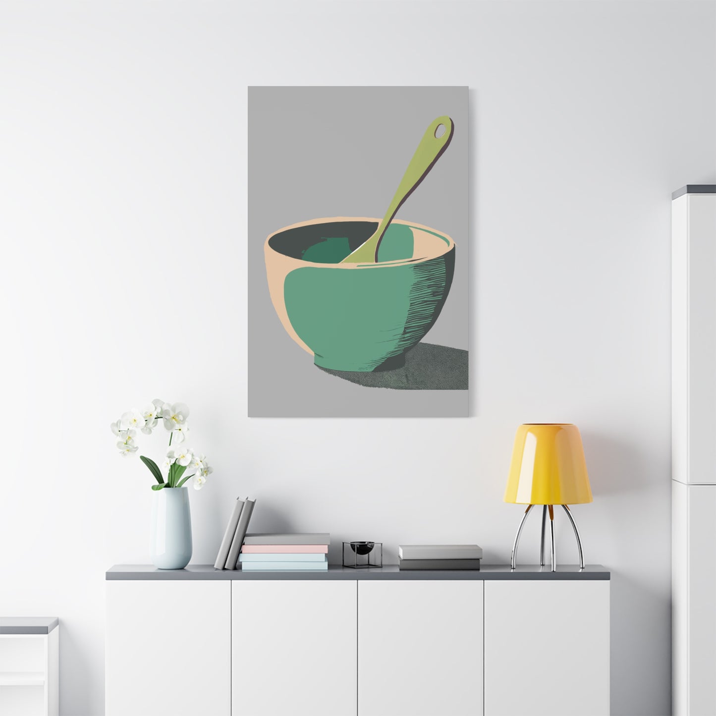 Simple Mixing Bowl Art Print Matte Canvas, Stretched, 1.25"