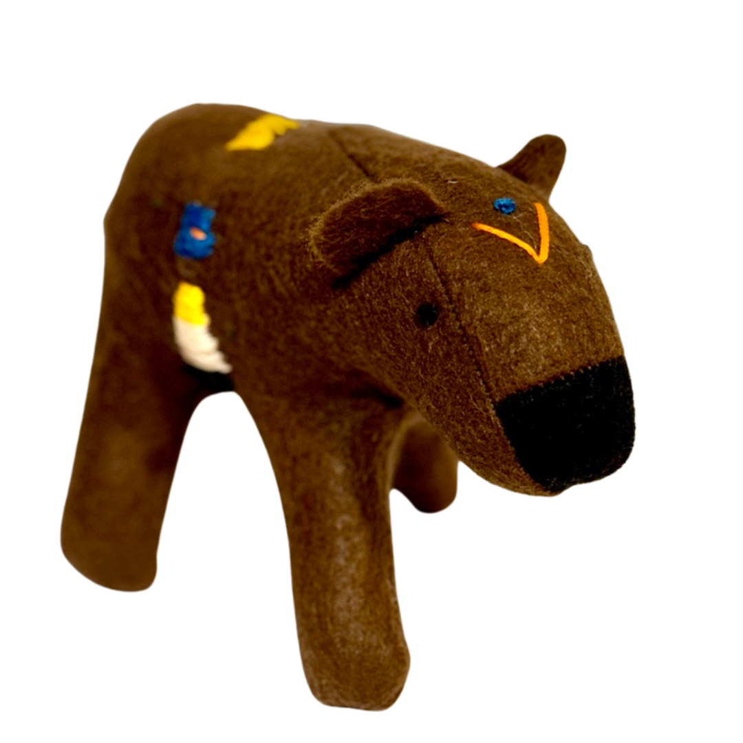 One of a Kind Bear Soft Textile Art Plush Home Decor