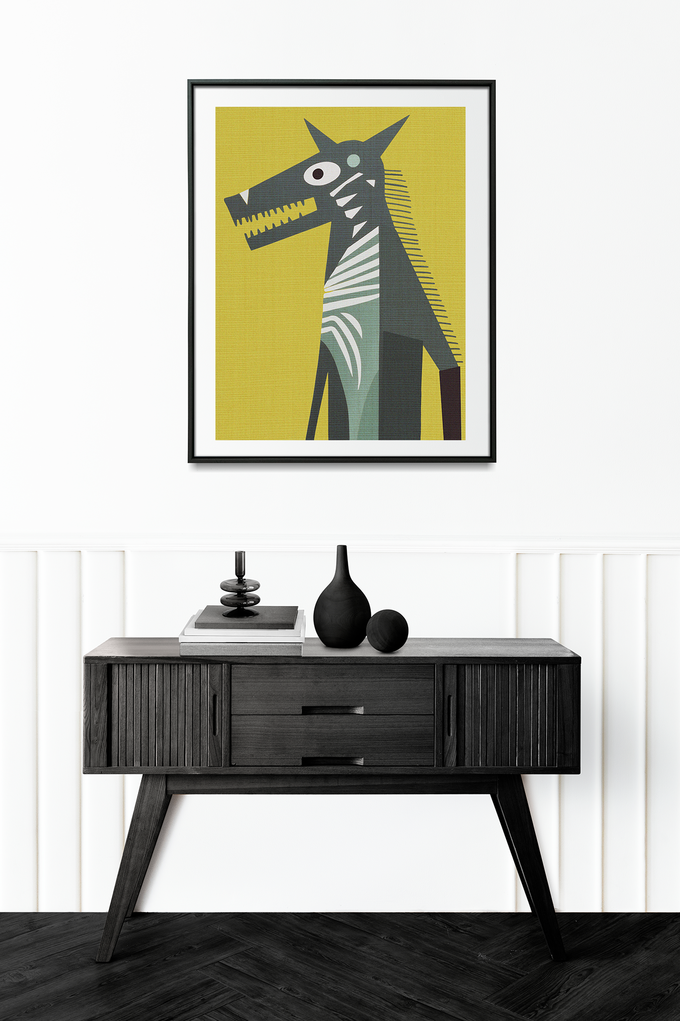 Full Moon Fear Werewolf Art Print  - Matte Canvas, Stretched, 1.25"