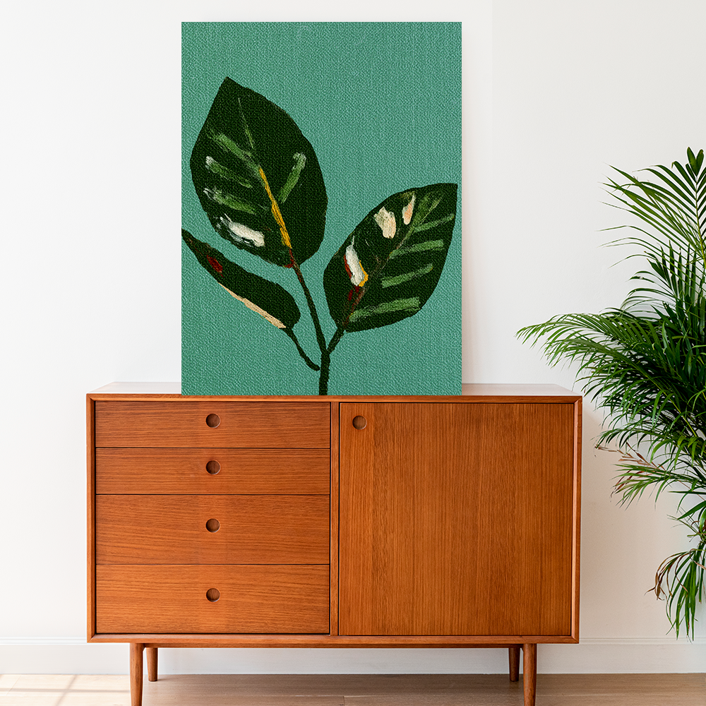 Midwest Mod Modern Houseplant Plant Art Print No. 300 - Matte Canvas, Stretched, 1.25"