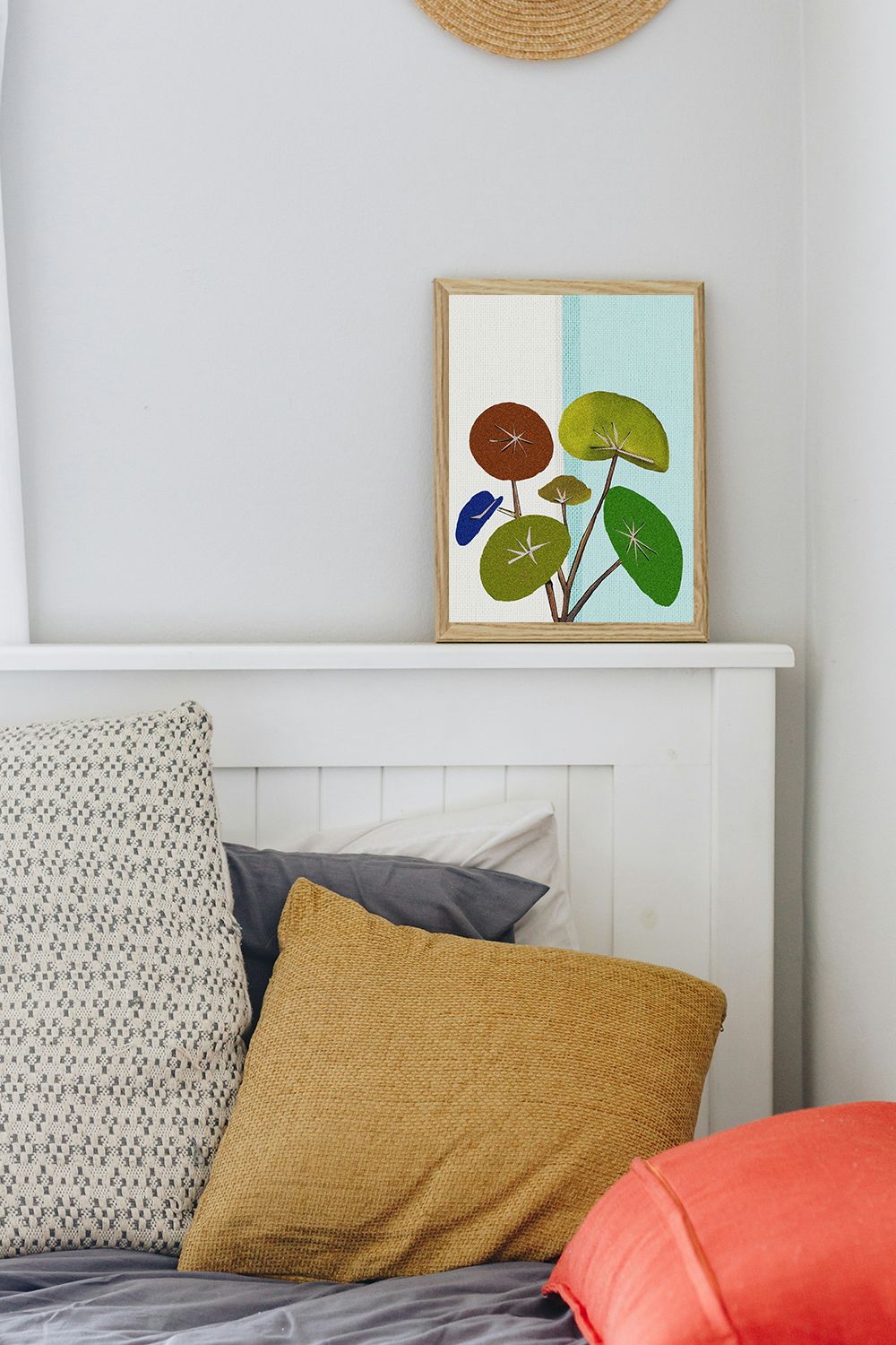 Midwest Mod Abstract Houseplant Plant Art Print No. 100 - Matte Canvas, Stretched, 1.25"