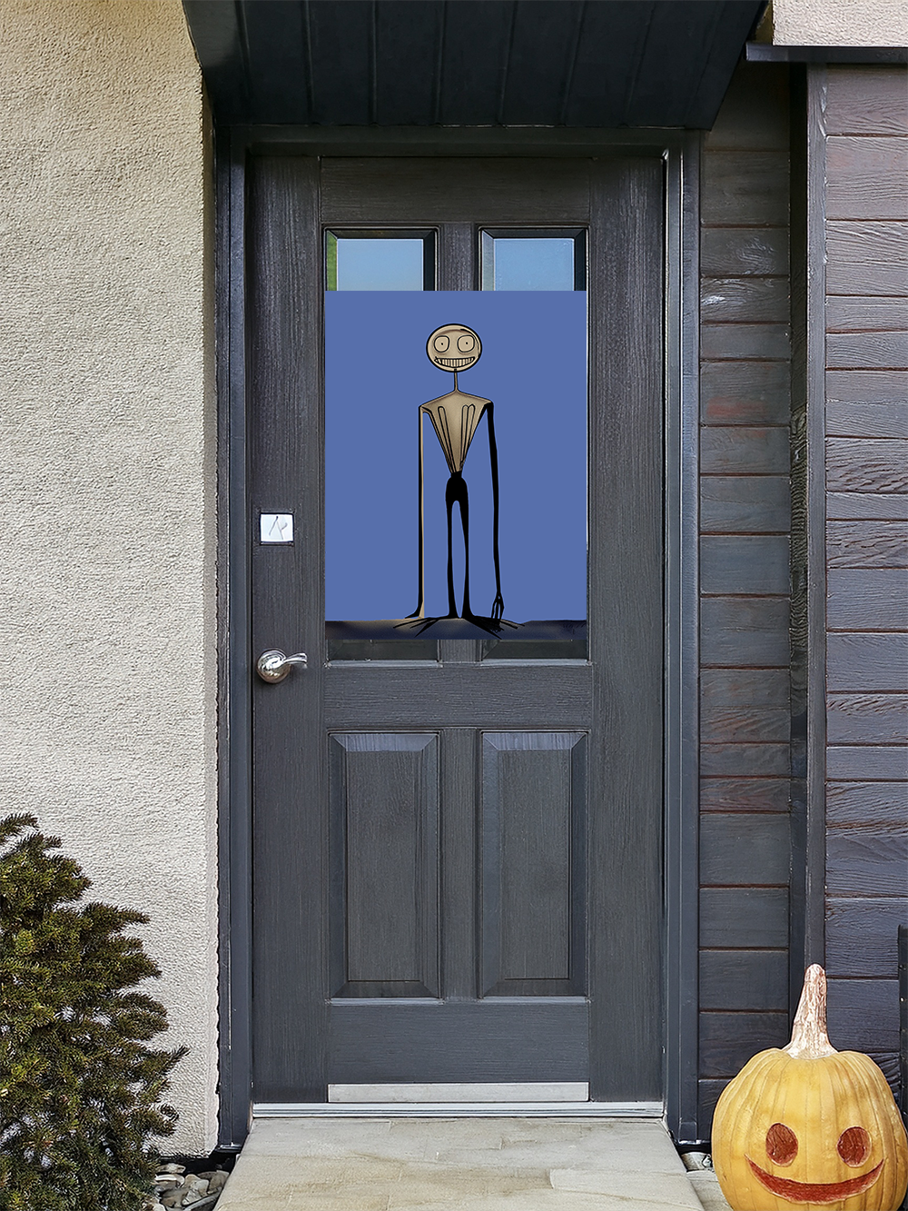 Midwest Mod Cryptid Creature Seasonal Silk Poster, Indoor and Outdoor Decor, Unique Home Decor, Seasonal Decor, Halloween, cryptid creature