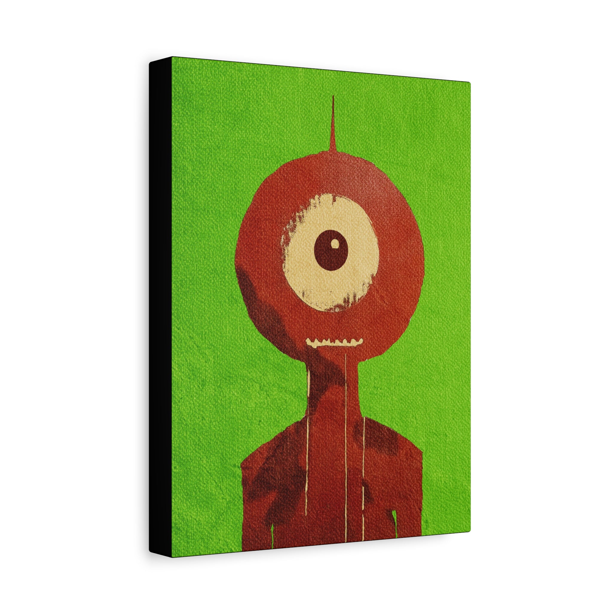 Halloween Seasonal Midwest Mod Cyclops Pop Art Print  - Matte Canvas, Stretched, 1.25"