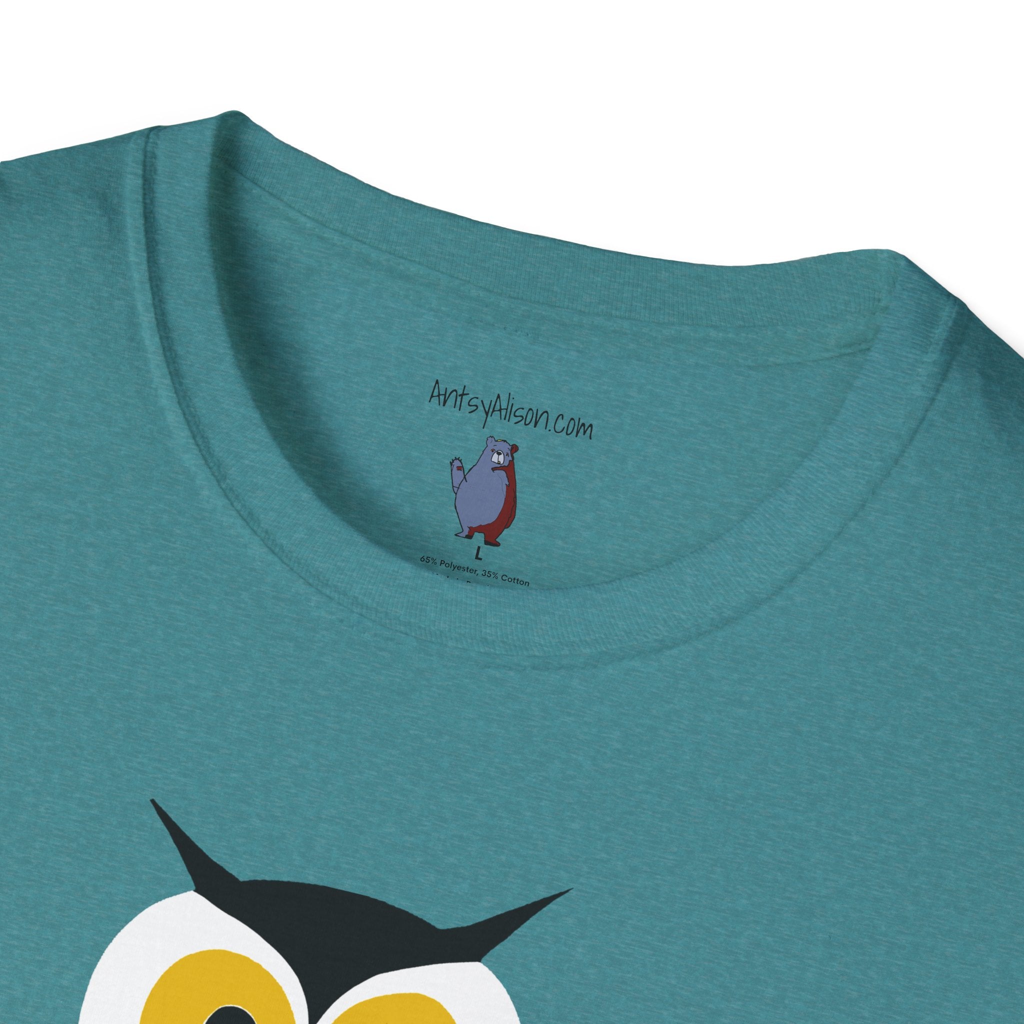 Long Legged Owl Graphic Art - 100% Cotton T-Shirt