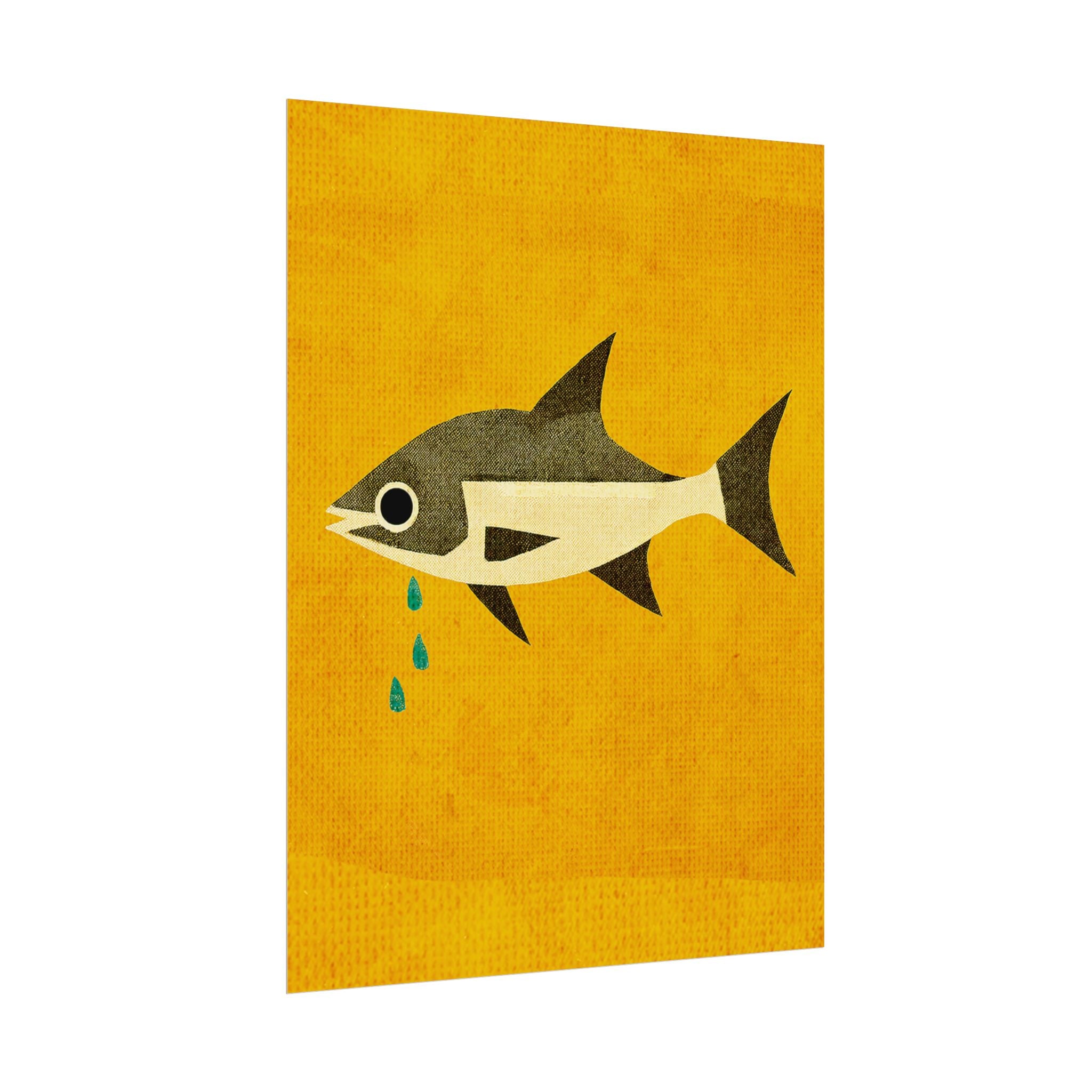 Don't Cry Mod Abstract Fish Art Print Rolled Poster | Wall Art, Midwest Mod, Fish, Fishing