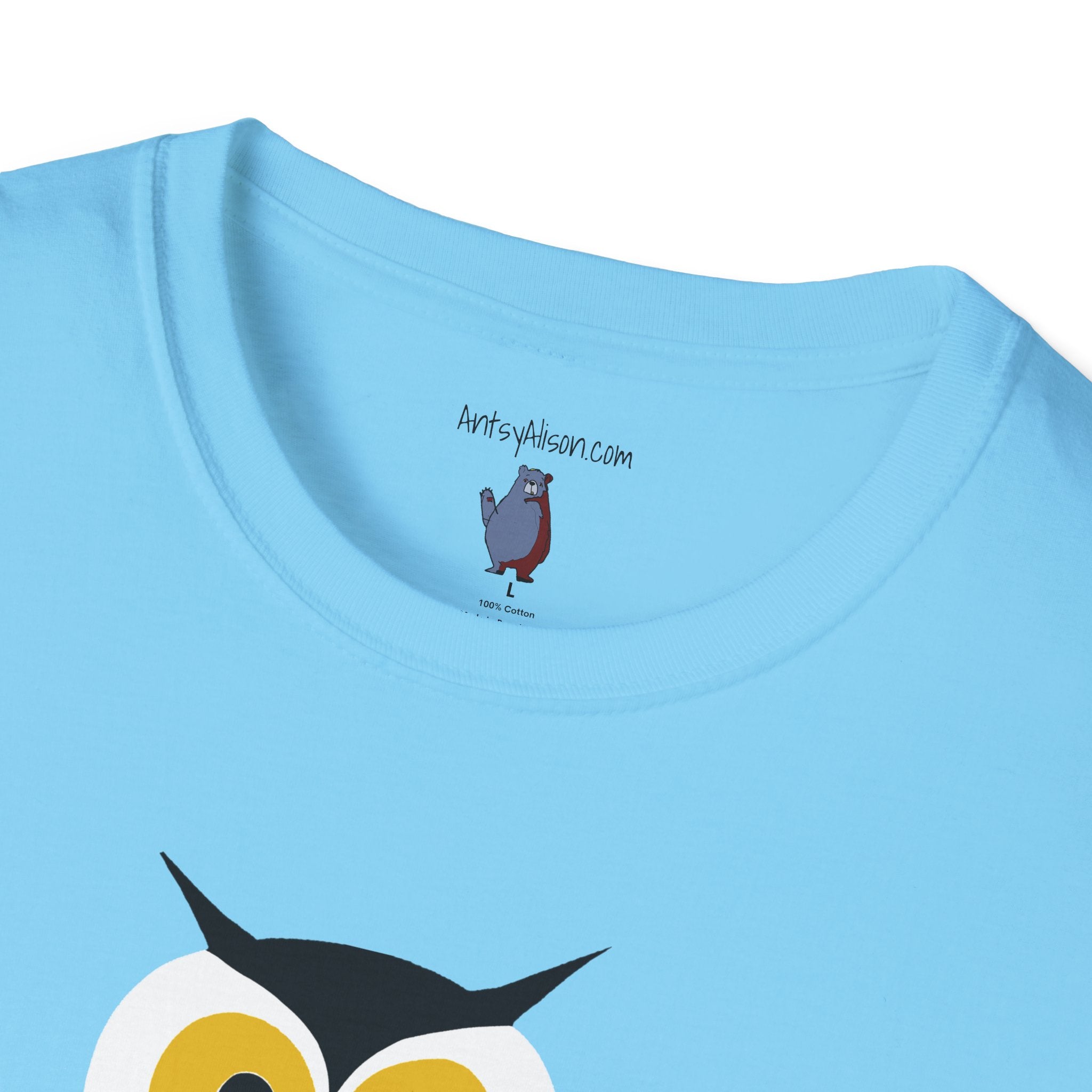 Long Legged Owl Graphic Art - 100% Cotton T-Shirt