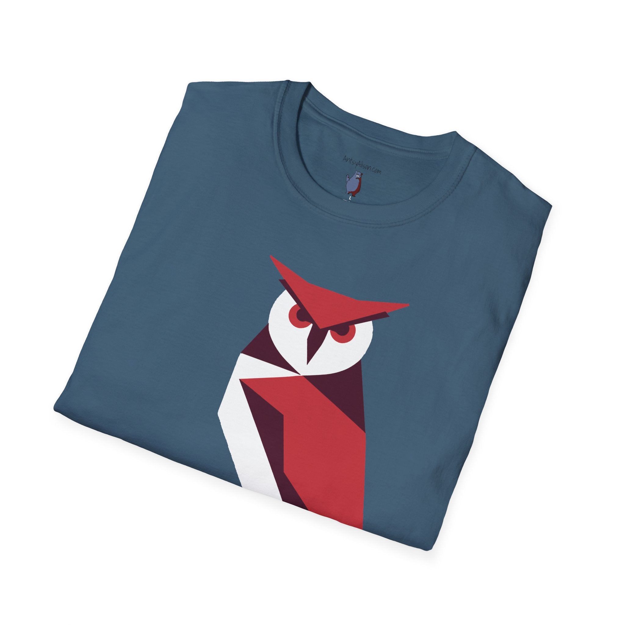 I Mean Business Graphic Owl Art - 100% Cotton T-Shirt