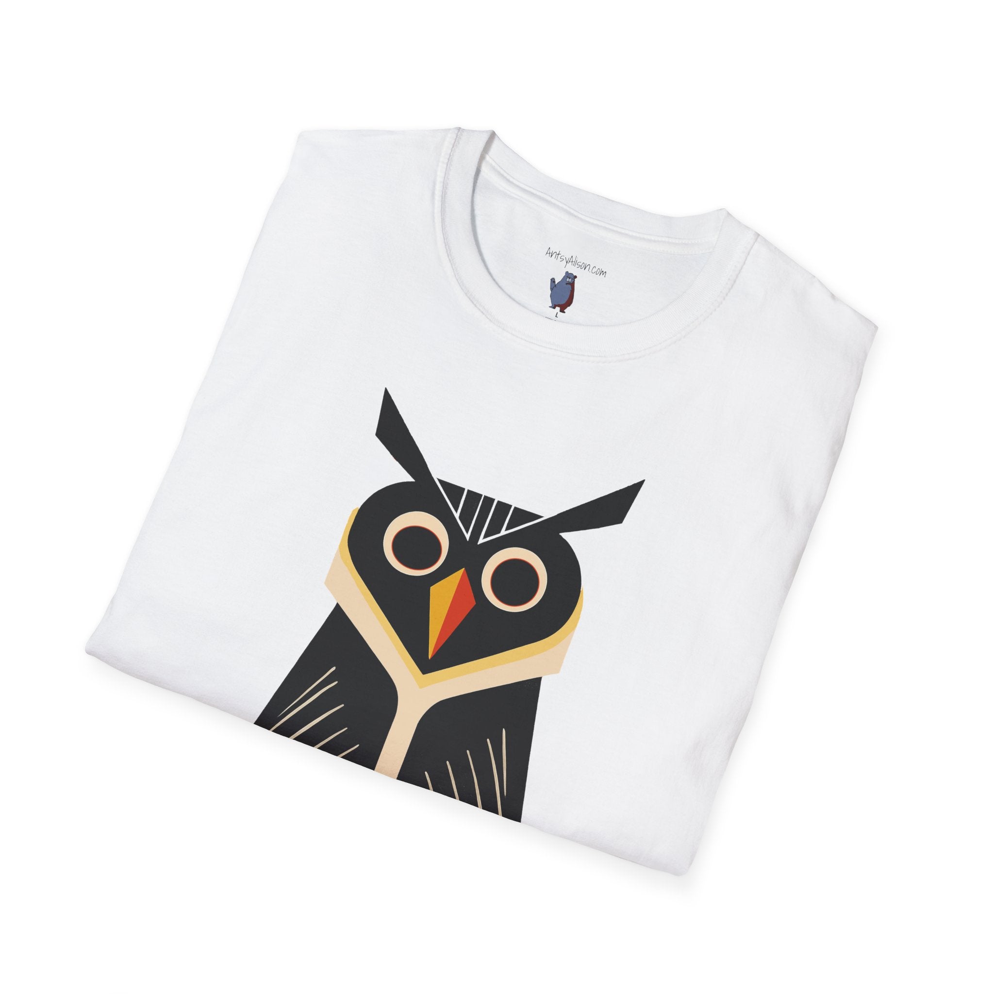 Retro 'Caped' Owl Graphic Art Tee - 100% Cotton T-Shirt