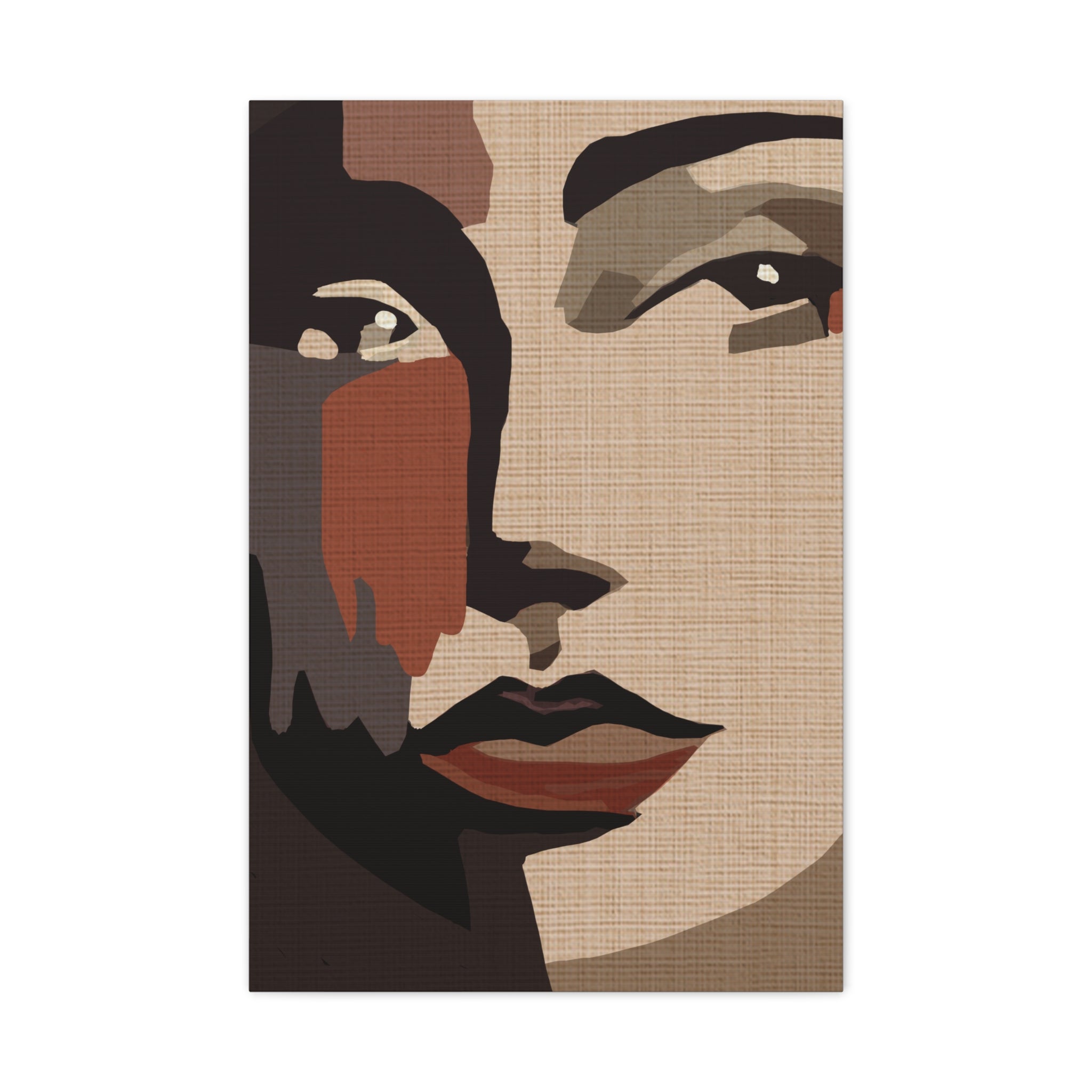 Abstract Woman Portrait 1970s Disco Inspired Art Print - Matte Canvas, Stretched, 1.25"