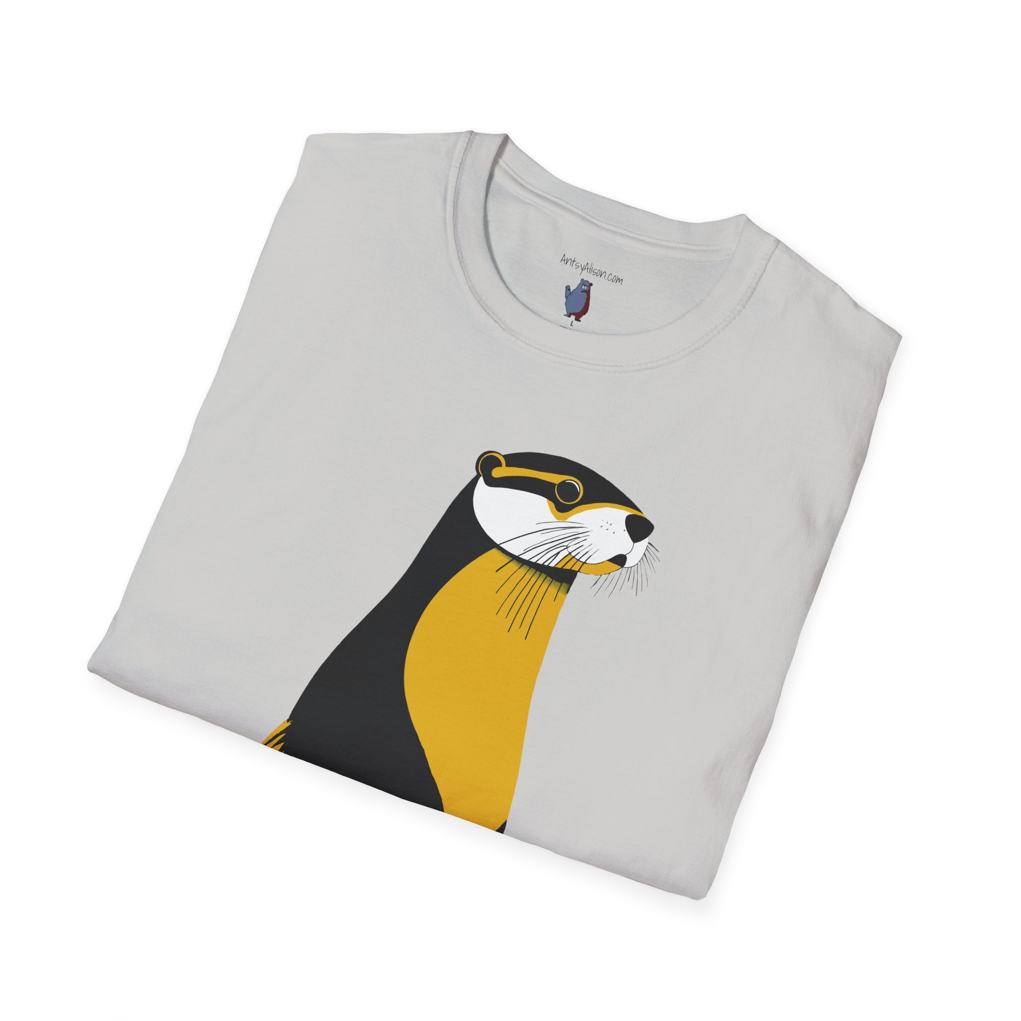 Looking for a Lazy River Graphic Art River Otter Tee - 100% Cotton T-Shirt