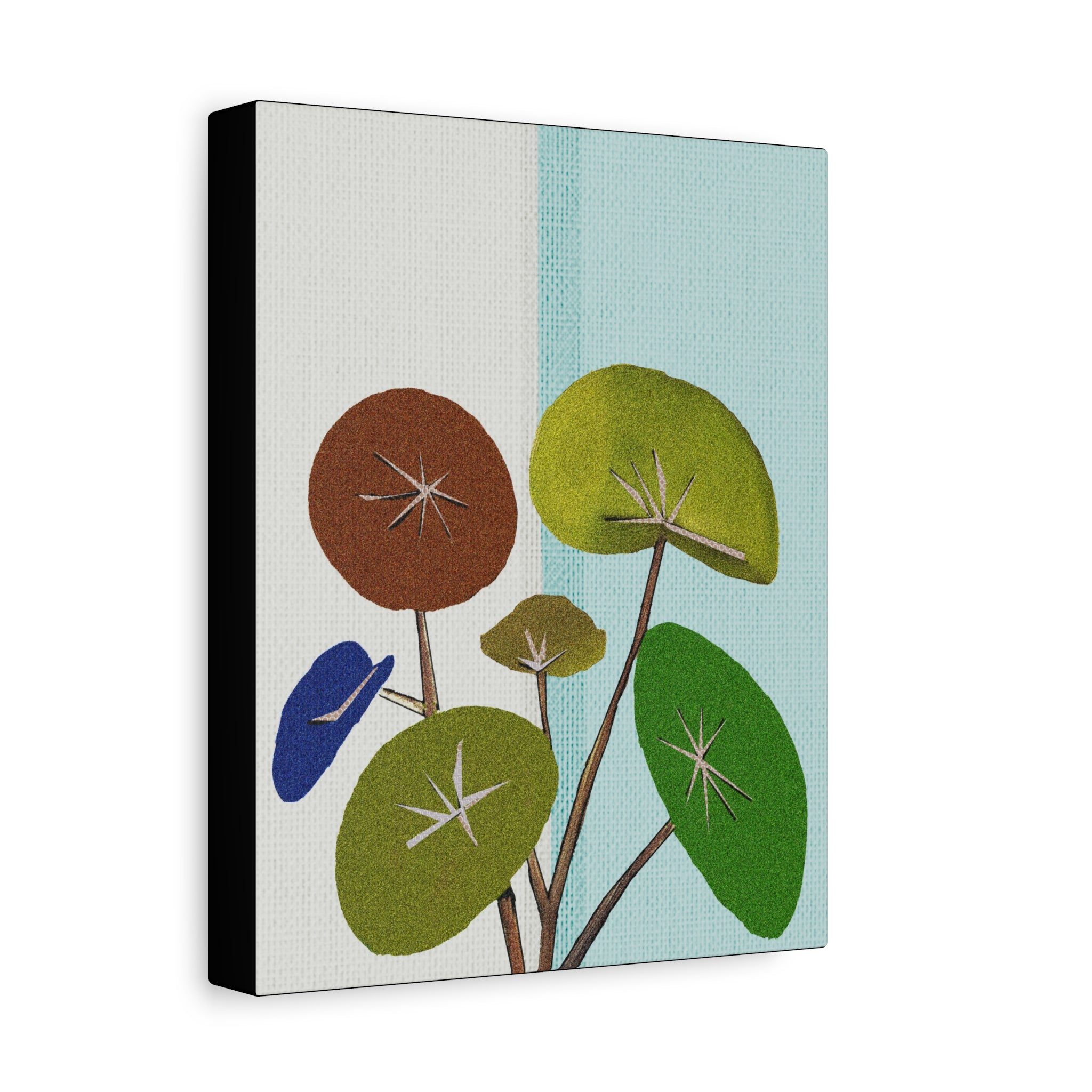 Midwest Mod Abstract Houseplant Plant Art Print No. 100 - Matte Canvas, Stretched, 1.25"