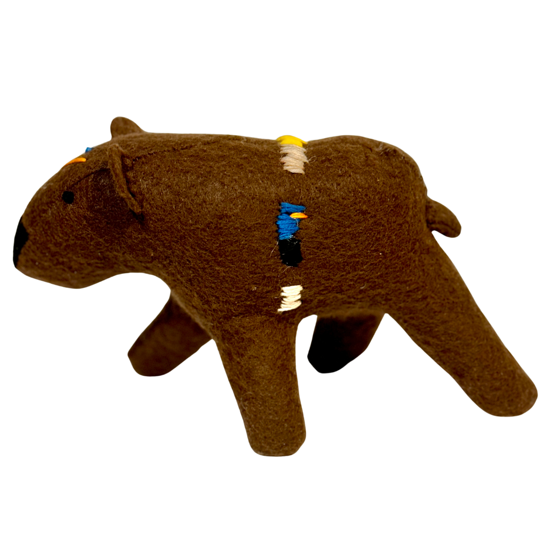 One of a Kind Bear Soft Textile Art Plush Home Decor