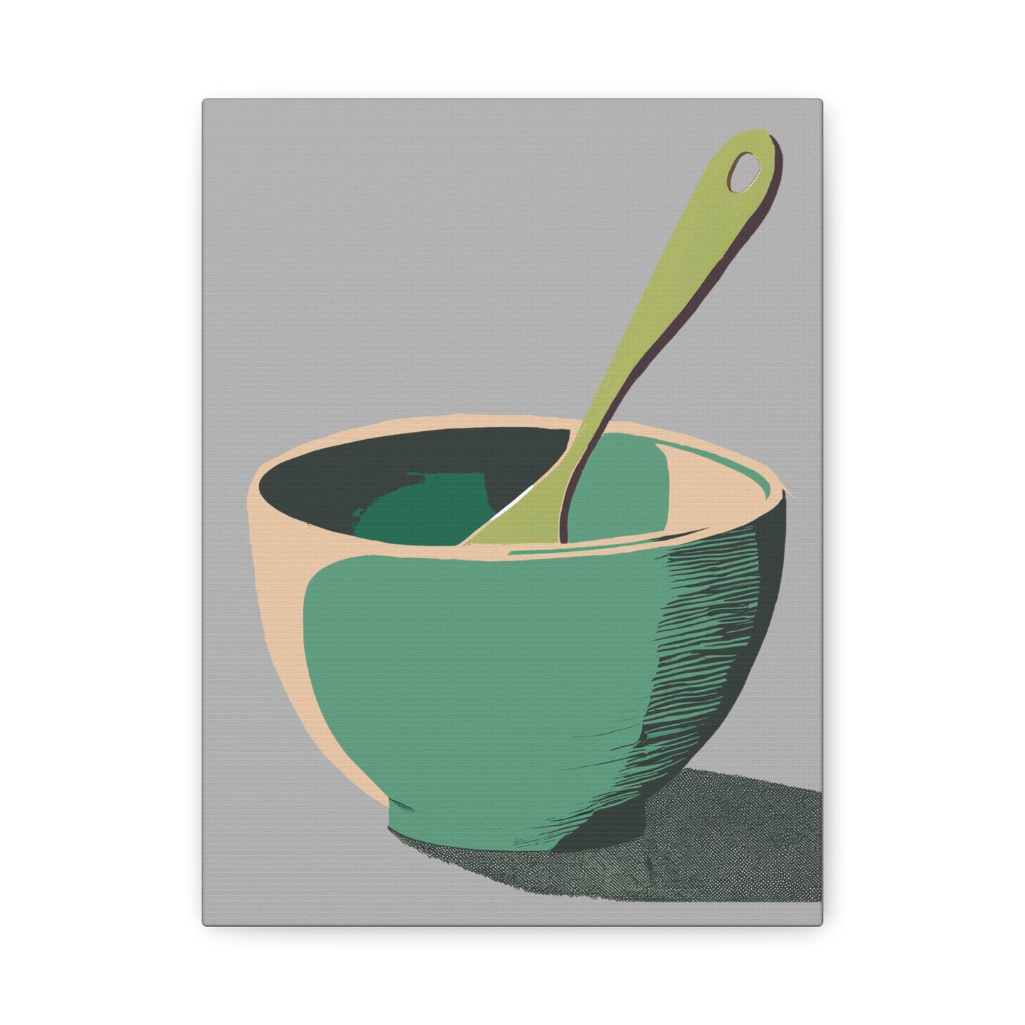 Simple Mixing Bowl Art Print Matte Canvas, Stretched, 1.25"