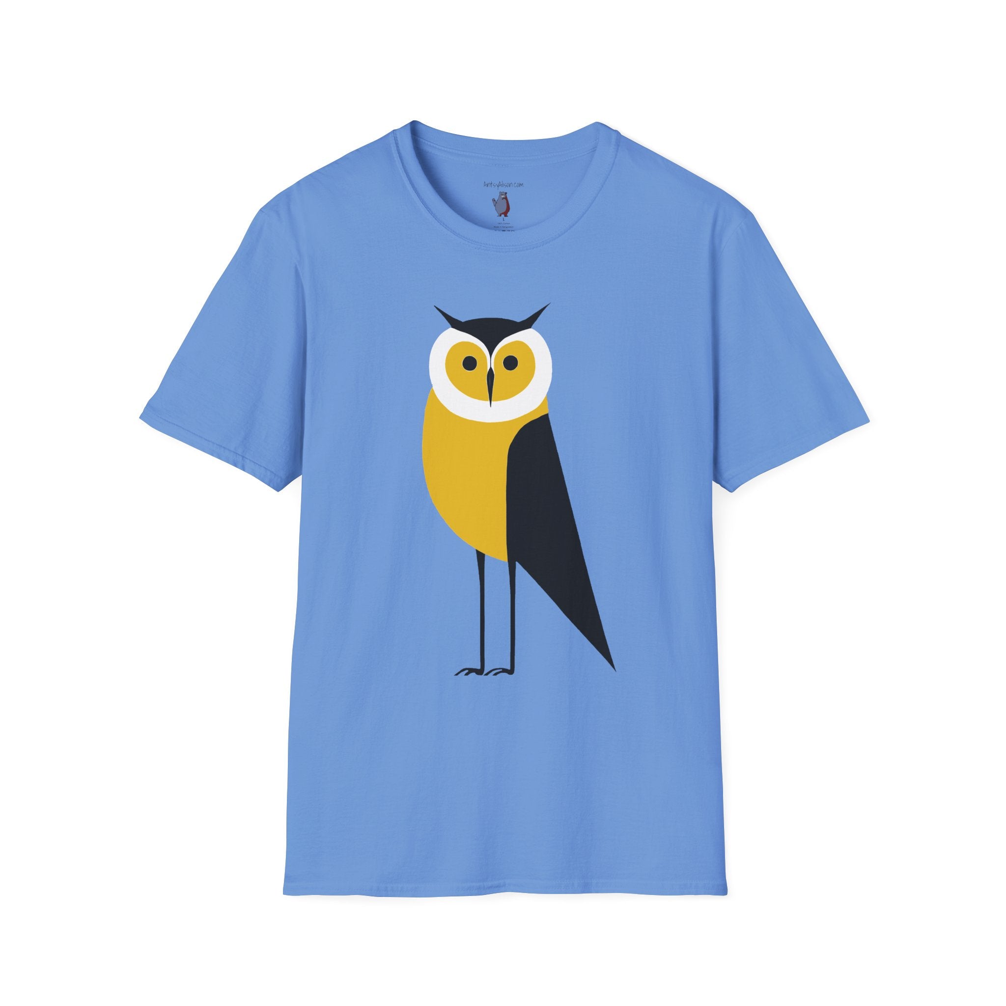 Long Legged Owl Graphic Art - 100% Cotton T-Shirt