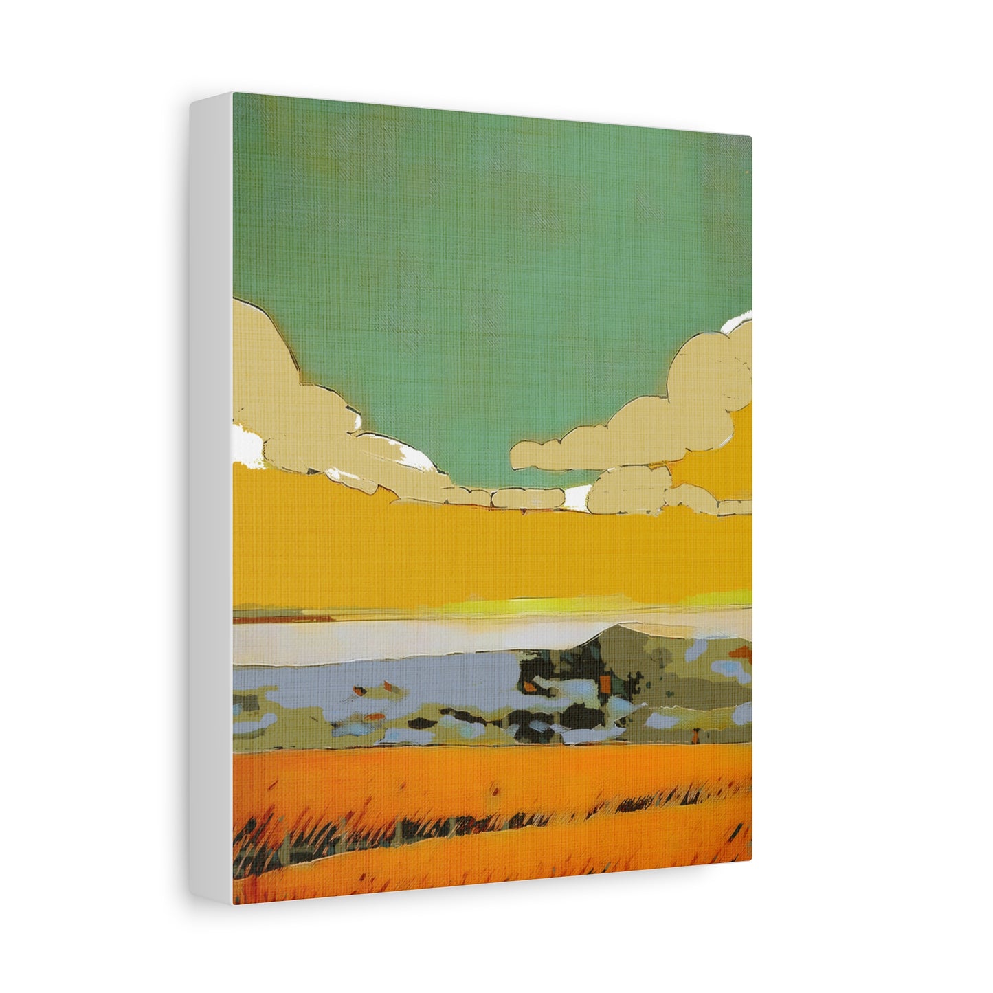 Midwest Modern Prairie Landscape Print - Matte Canvas, Stretched, 1.25"
