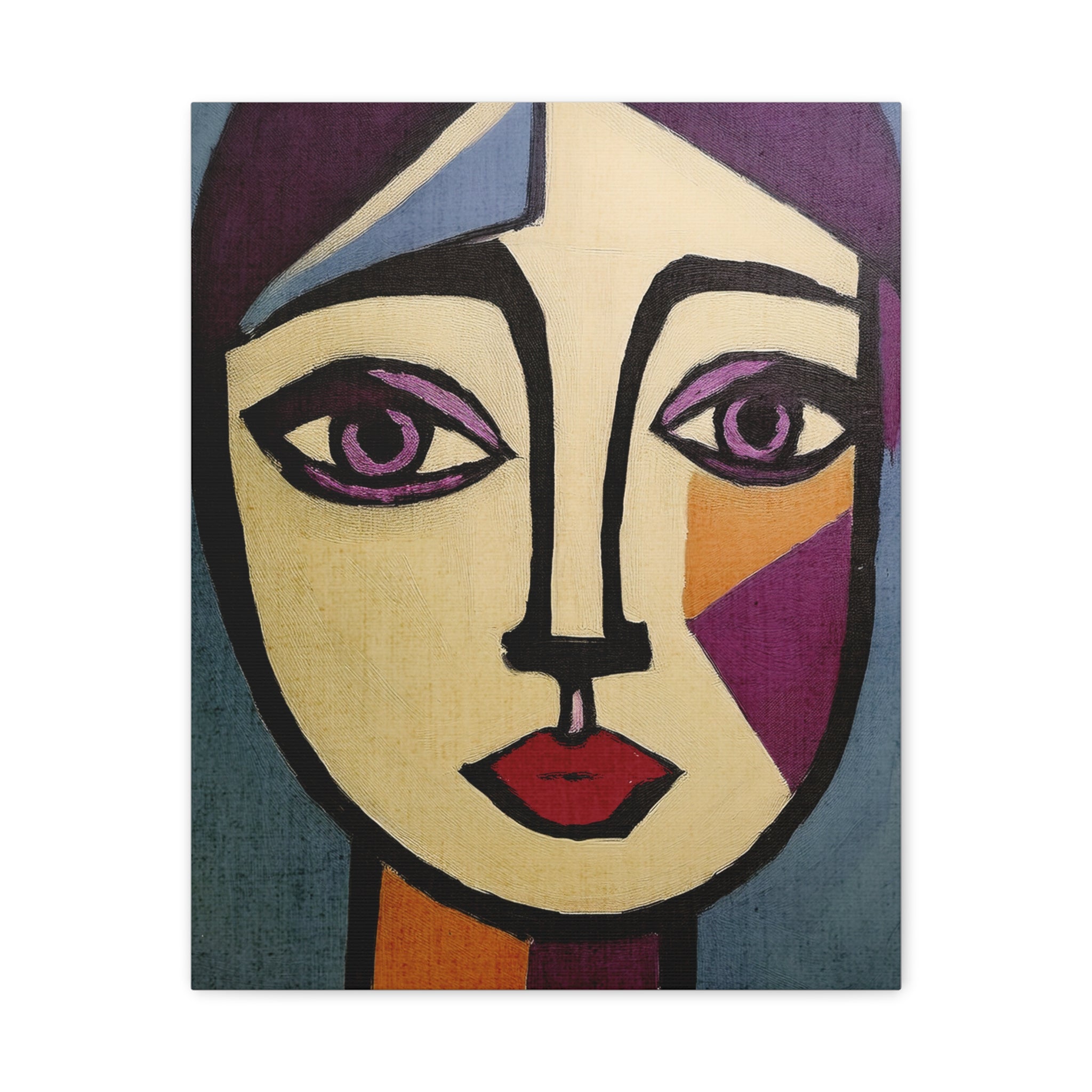 Abstract Moody Woman Portrait Art Print - Matte Canvas, Stretched, 1.25"
