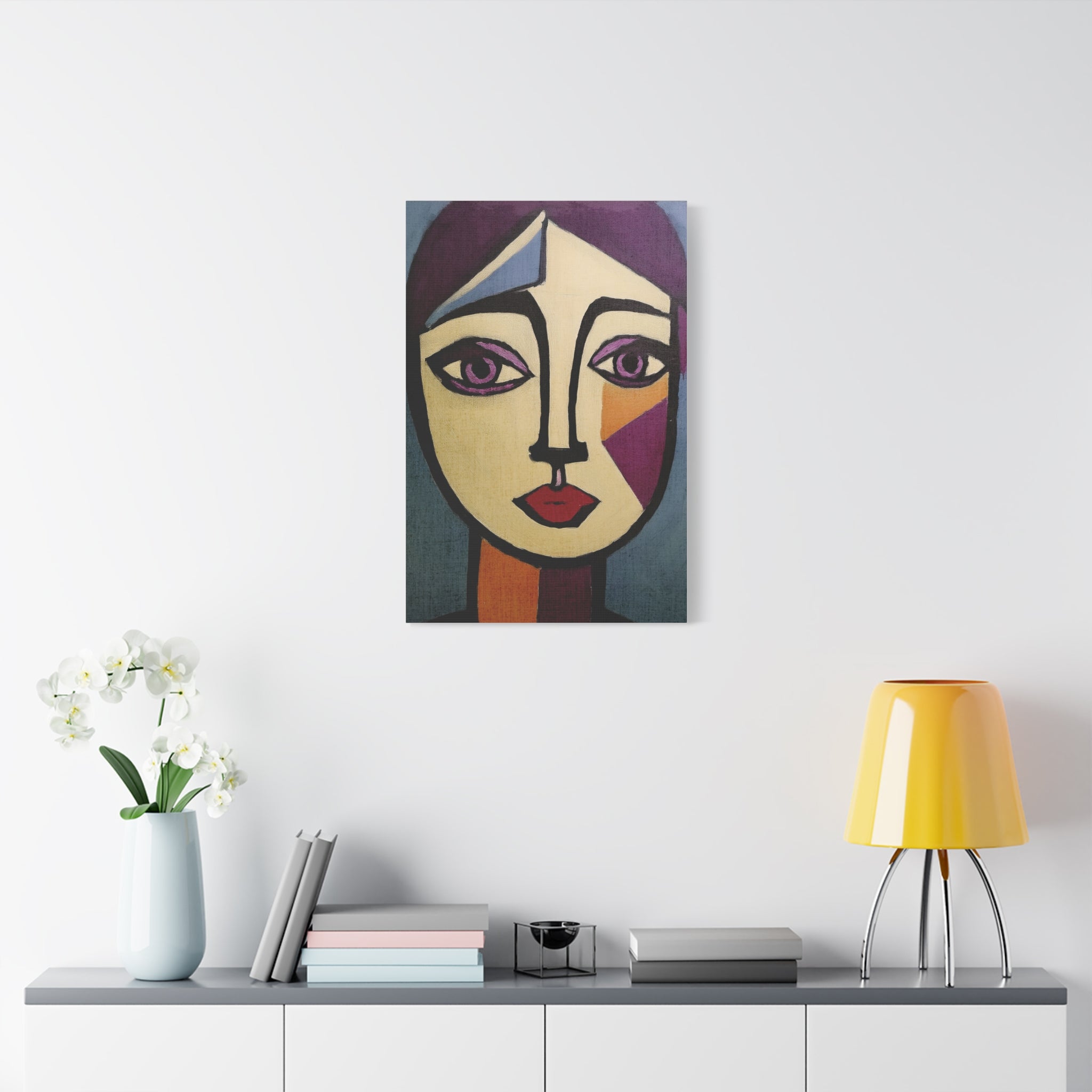 Abstract Moody Woman Portrait Art Print - Matte Canvas, Stretched, 1.25"