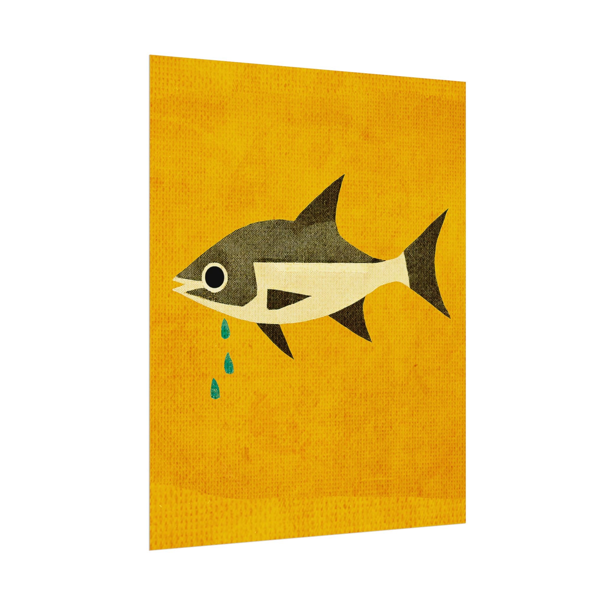 Don't Cry Mod Abstract Fish Art Print Rolled Poster | Wall Art, Midwest Mod, Fish, Fishing