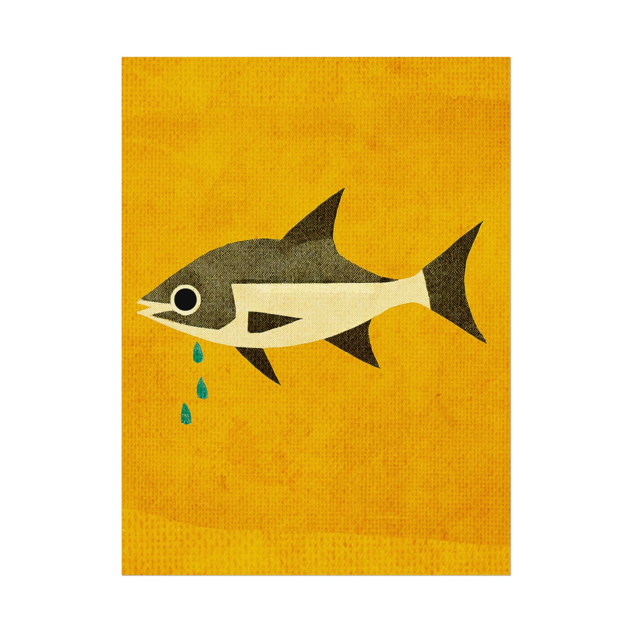 Don't Cry Mod Abstract Fish Art Print Rolled Poster | Wall Art, Midwest Mod, Fish, Fishing