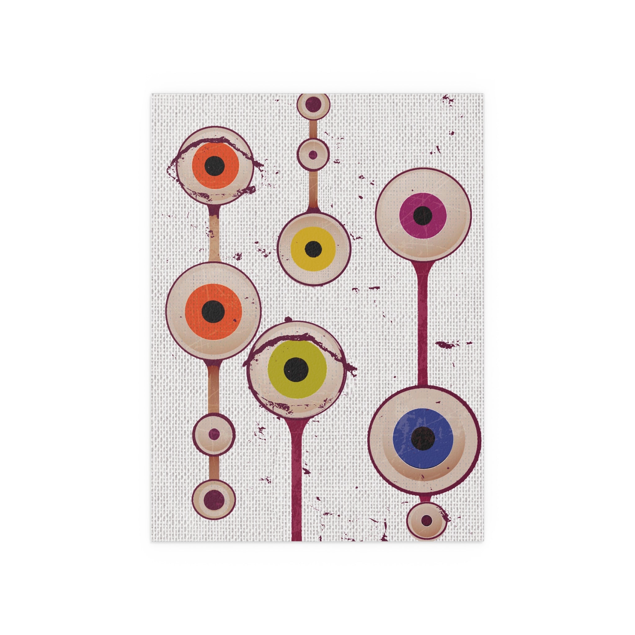 Midwest Mod Abstract Eyeballs Seasonal Silk Poster, Indoor and Outdoor Decor, Unique Home Decor, Seasonal Decor, Halloween, eyeballs