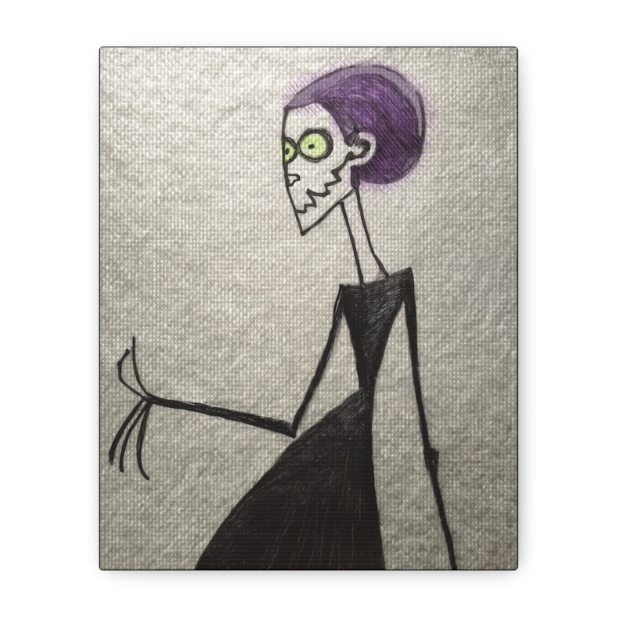 Bride of Frankenstein Art Print  - Matte Canvas, Stretched, 1.25"