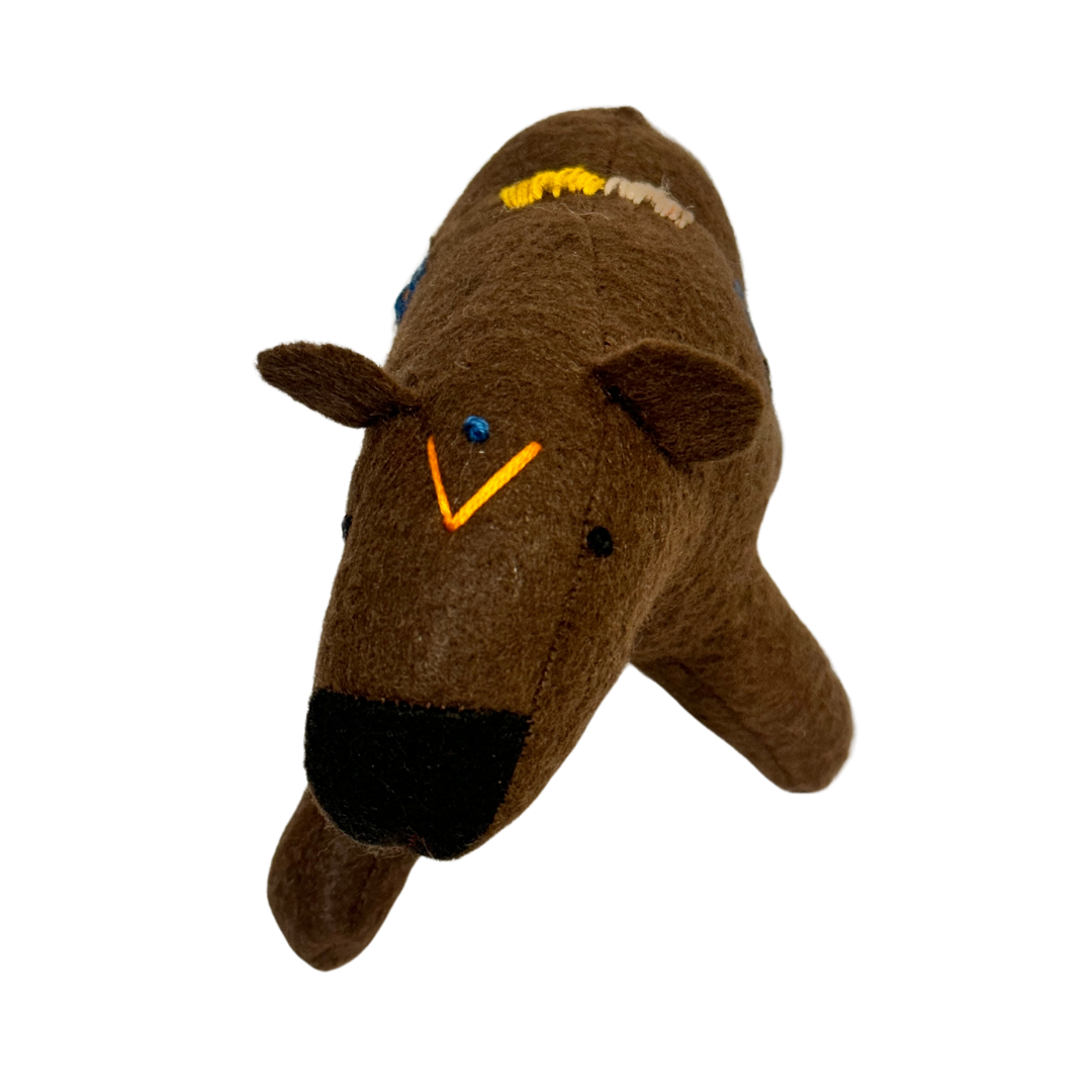 One of a Kind Bear Soft Textile Art Plush Home Decor