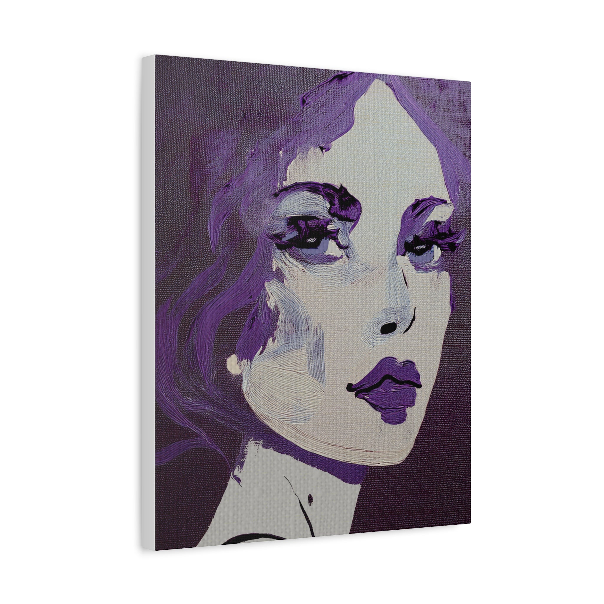 Abstract Woman Portrait Date Night Art Print - Matte Canvas, Stretched, 1.25"