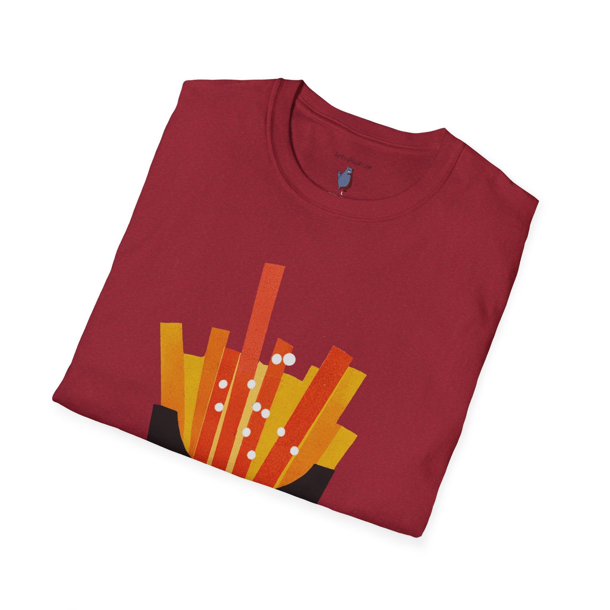 French Fry Fries Graphic Art Tee - 100% Cotton T-Shirt
