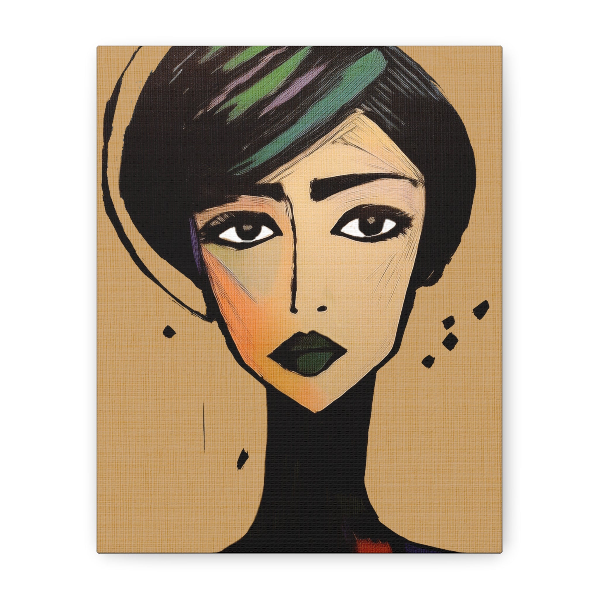 Abstract Woman Girl Portrait Gemini Print - Matte Canvas, Stretched, 1.25"