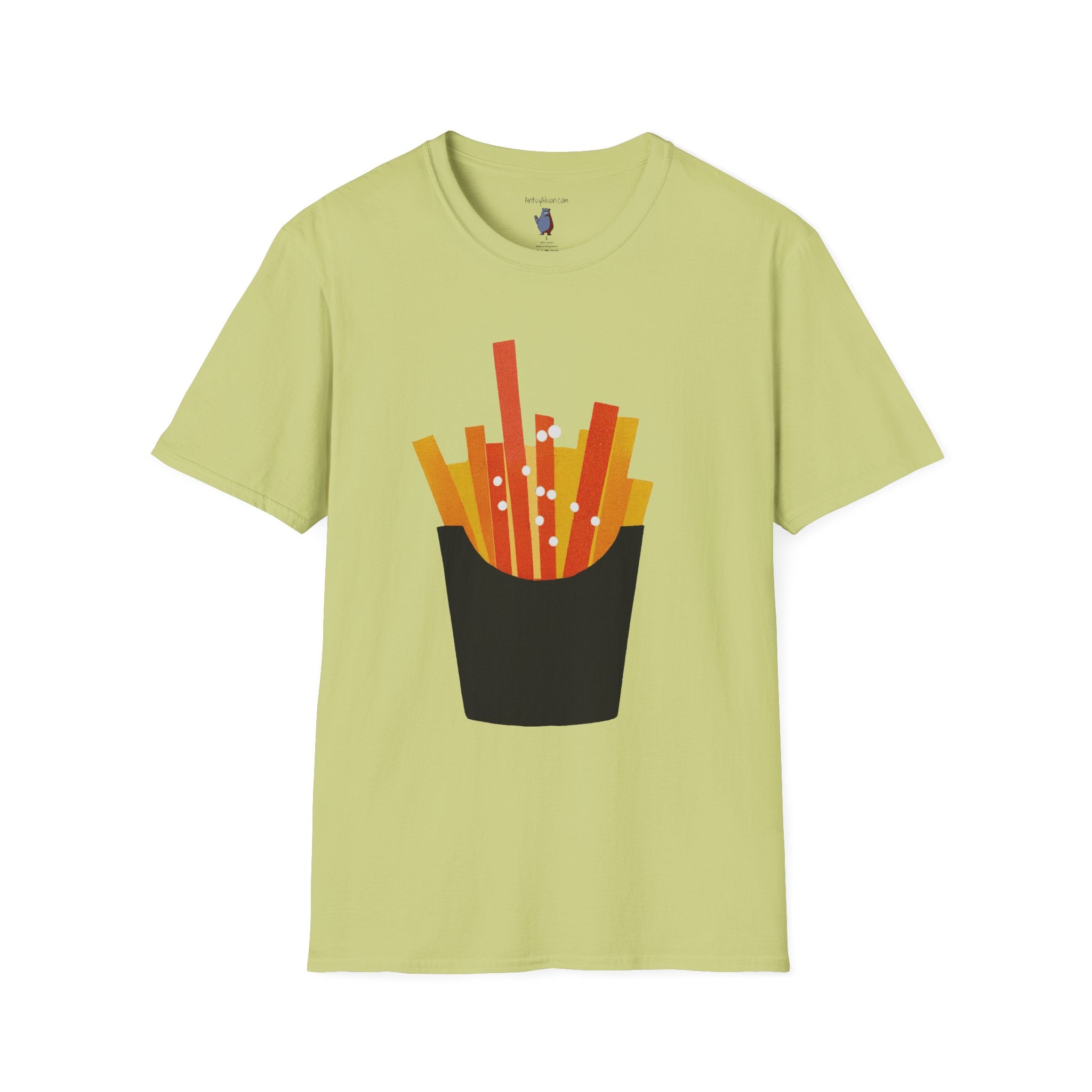 French Fry Fries Graphic Art Tee - 100% Cotton T-Shirt