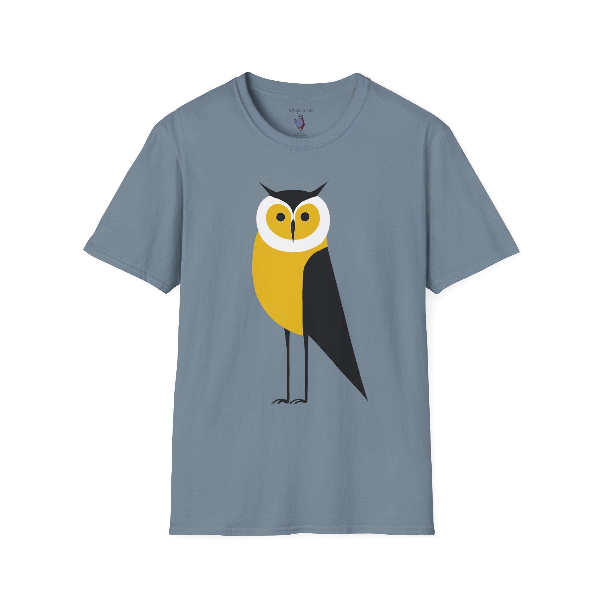 Long Legged Owl Graphic Art - 100% Cotton T-Shirt