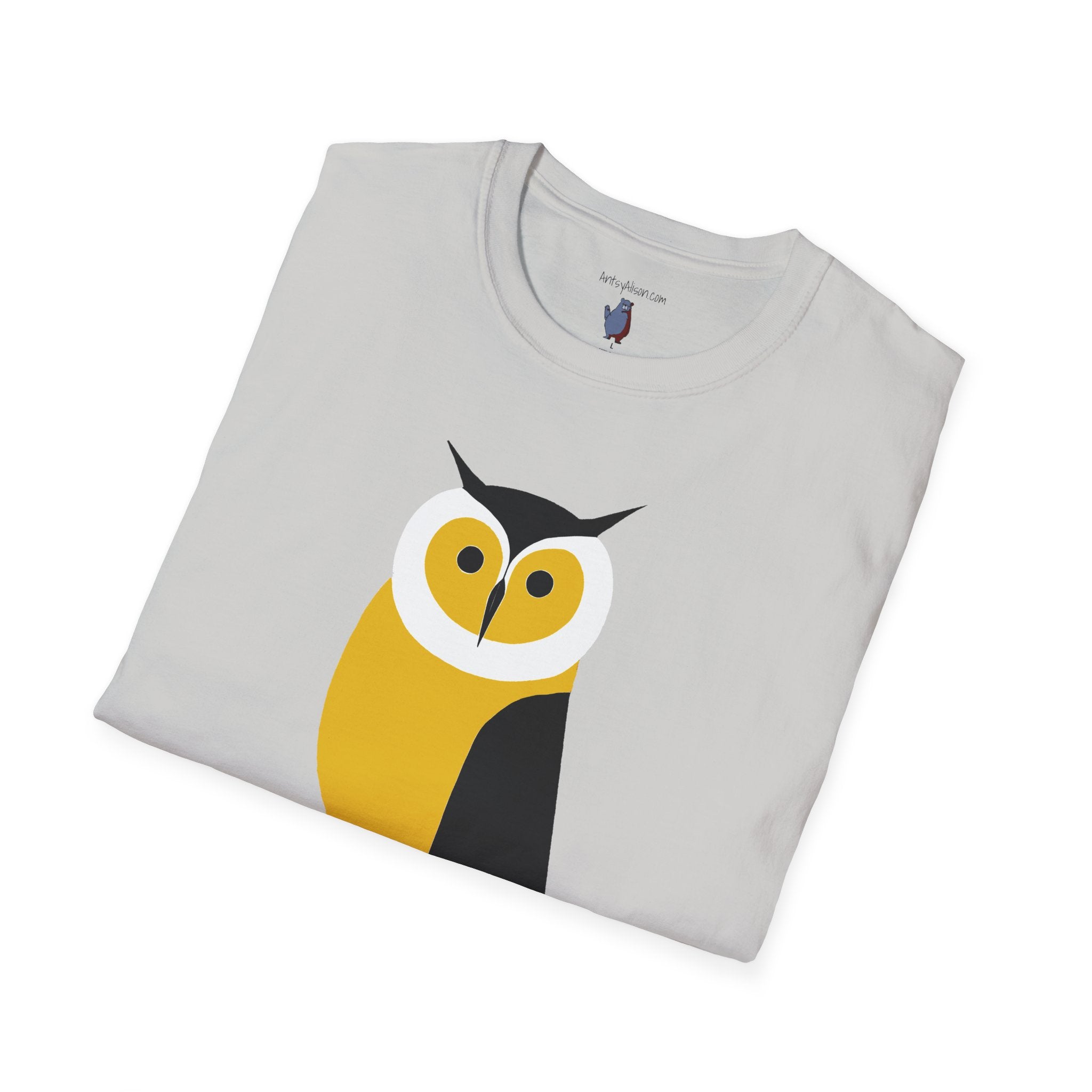 Long Legged Owl Graphic Art - 100% Cotton T-Shirt