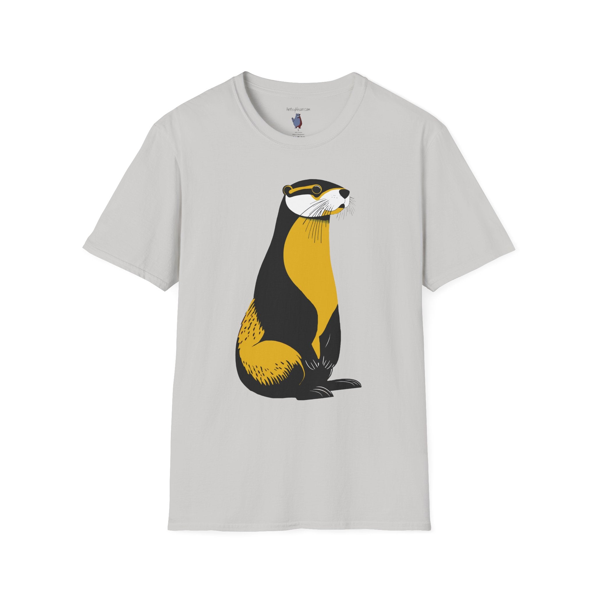 Looking for a Lazy River Graphic Art River Otter Tee - 100% Cotton T-Shirt