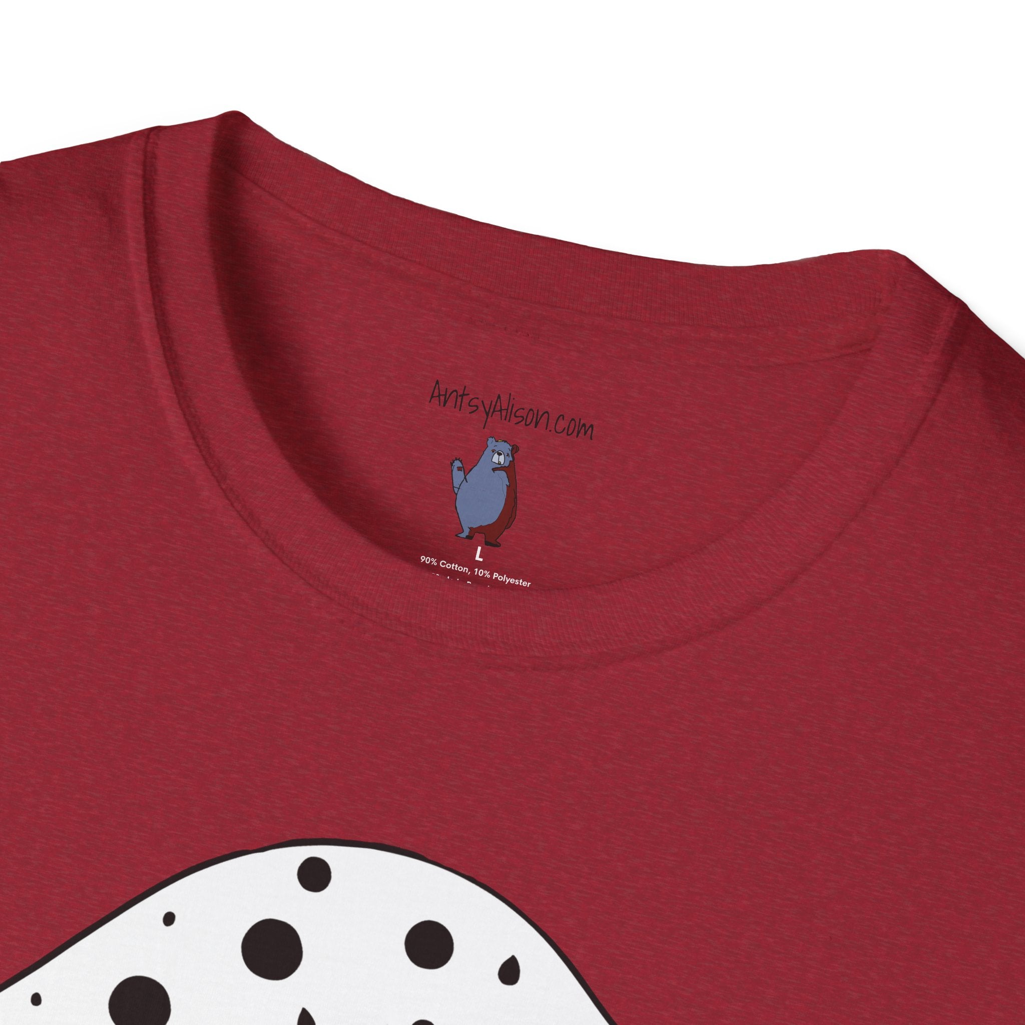 Black and White Mushroom Graphic Art Tee - 100% Cotton T-Shirt