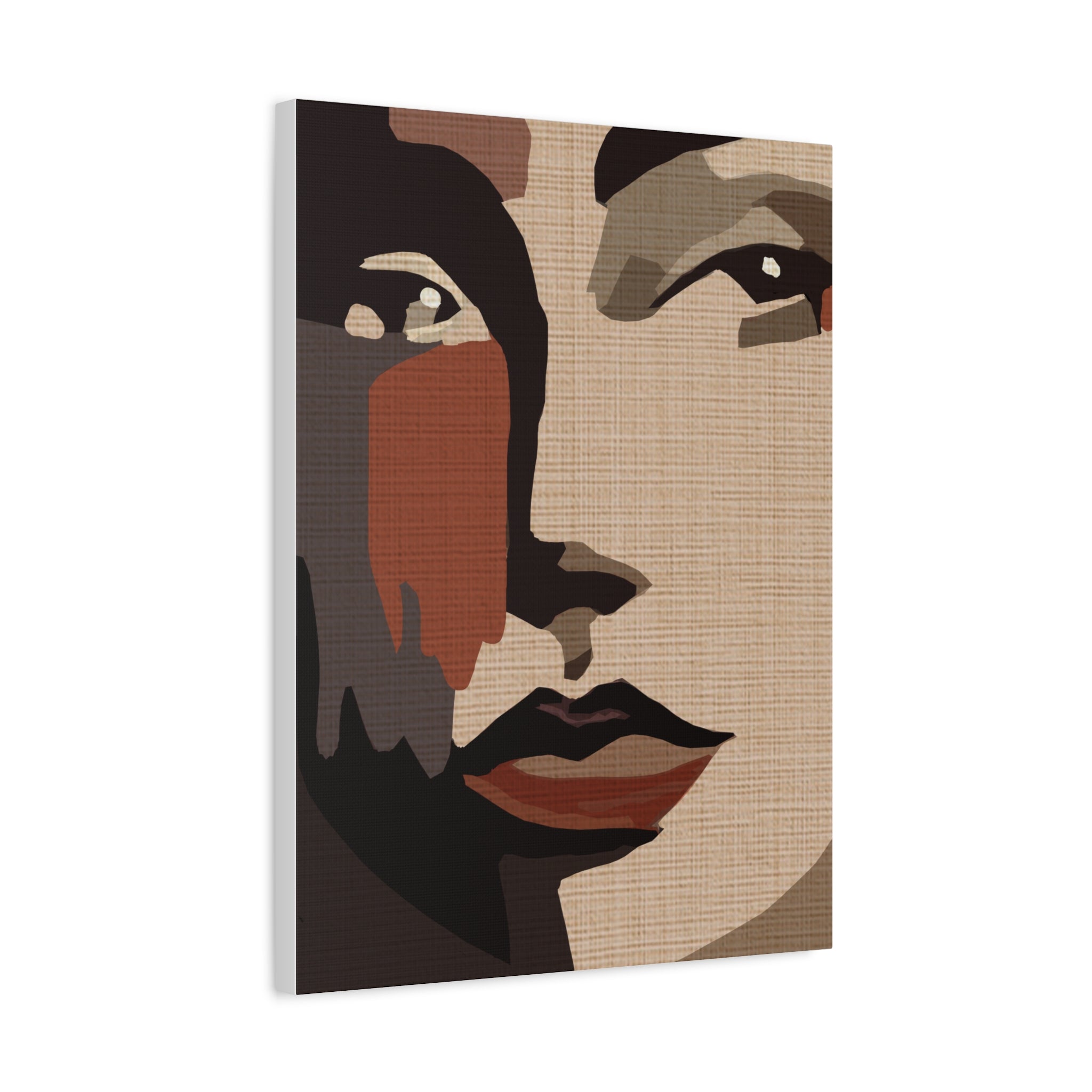 Abstract Woman Portrait 1970s Disco Inspired Art Print - Matte Canvas, Stretched, 1.25"