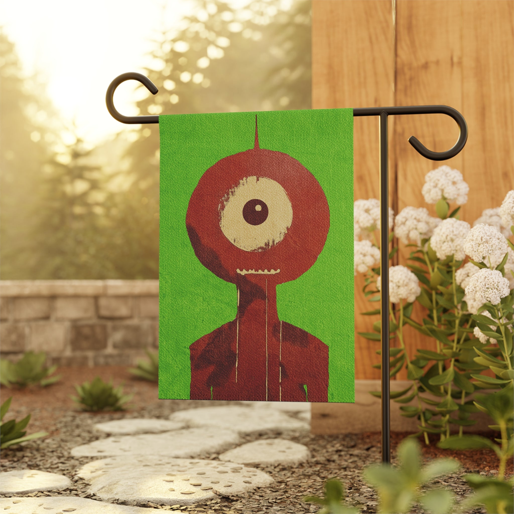 Halloween Seasonal Midwest Mod Red Cyclops Whimsical Yard Decoration, Unique Home & Garden Decor, Outdoor Signs, Fun Garden Art