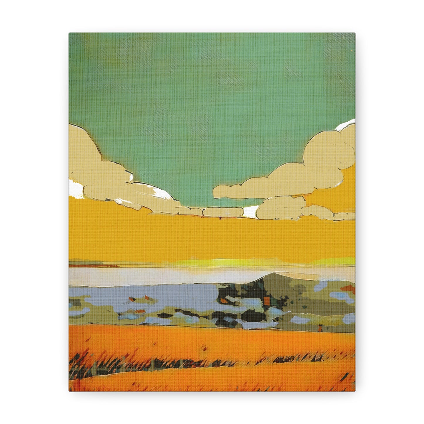 Midwest Modern Prairie Landscape Print - Matte Canvas, Stretched, 1.25"
